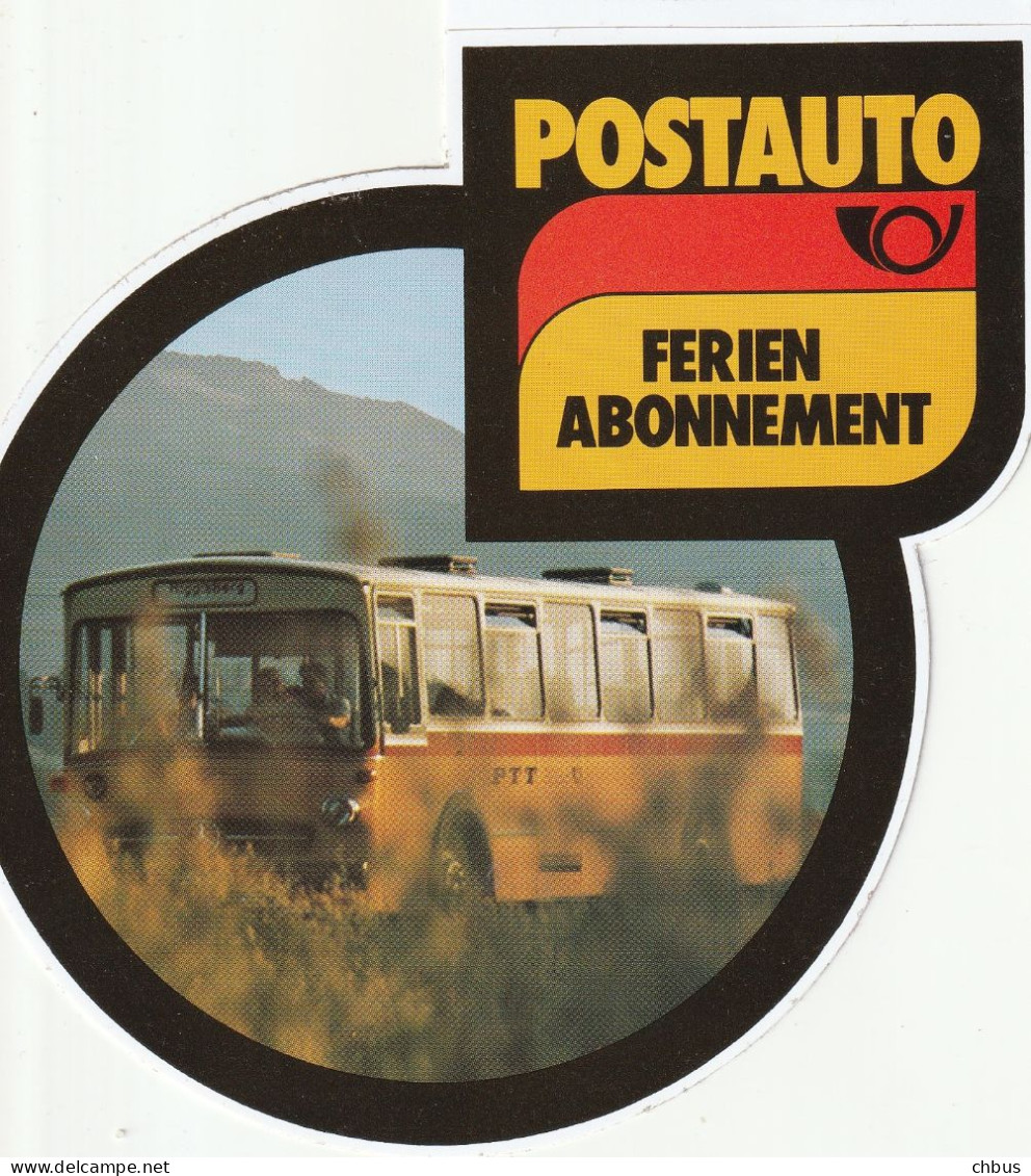 Autocollant 'Postauto Ferienabonnement'; Car Postal, Mercedes (1978) - Other & Unclassified