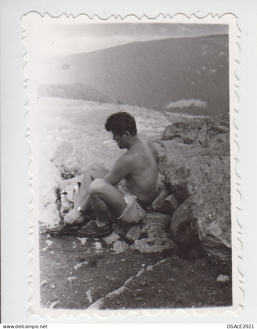 Shirtless Man, Guy, Rear Portrait, Vintage Orig Photo 6x8.3cm. (20068) - Personnes Anonymes