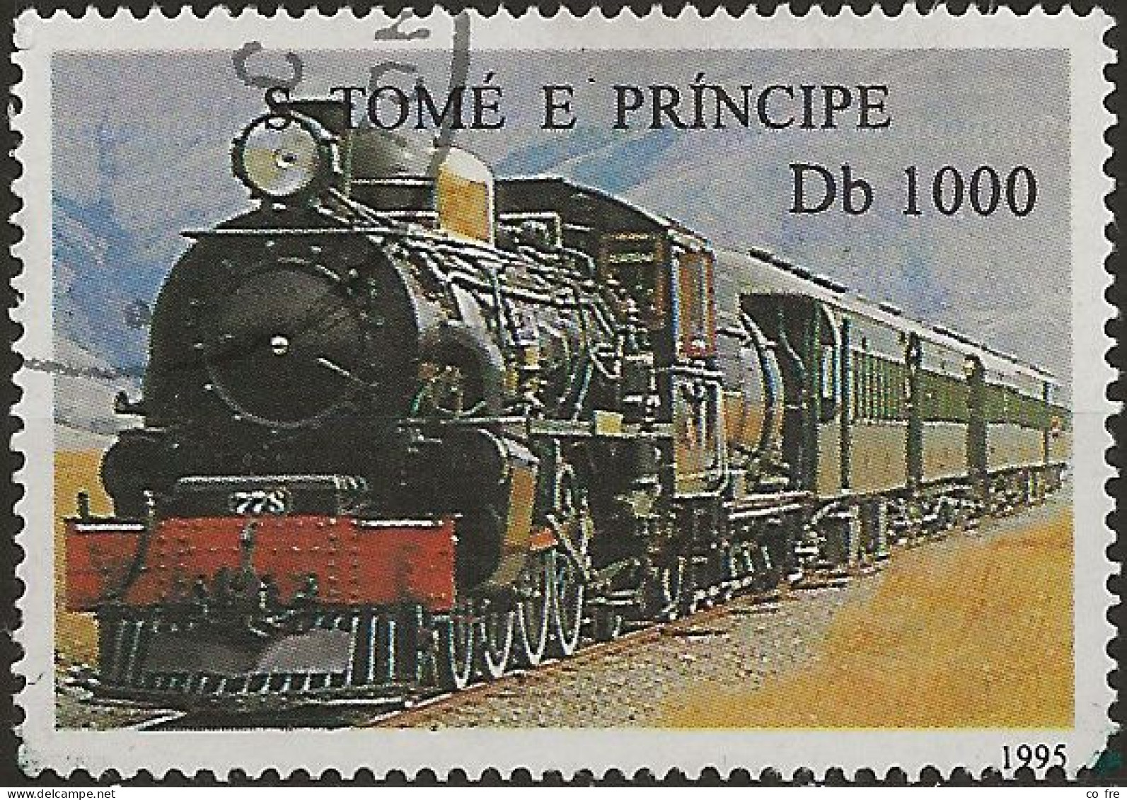 Sao Tome Et Principe N°1245E (ref.2) La Dent De L'angle Inférieur Droit Est Masquée Par Une Tache D'oblitération - Sao Tomé Y Príncipe