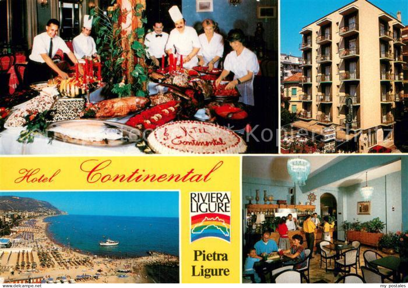 73746455 Pietra Ligure Hotel Continental Festbankett Strandpartie Gastraum Pietr - Altri & Non Classificati