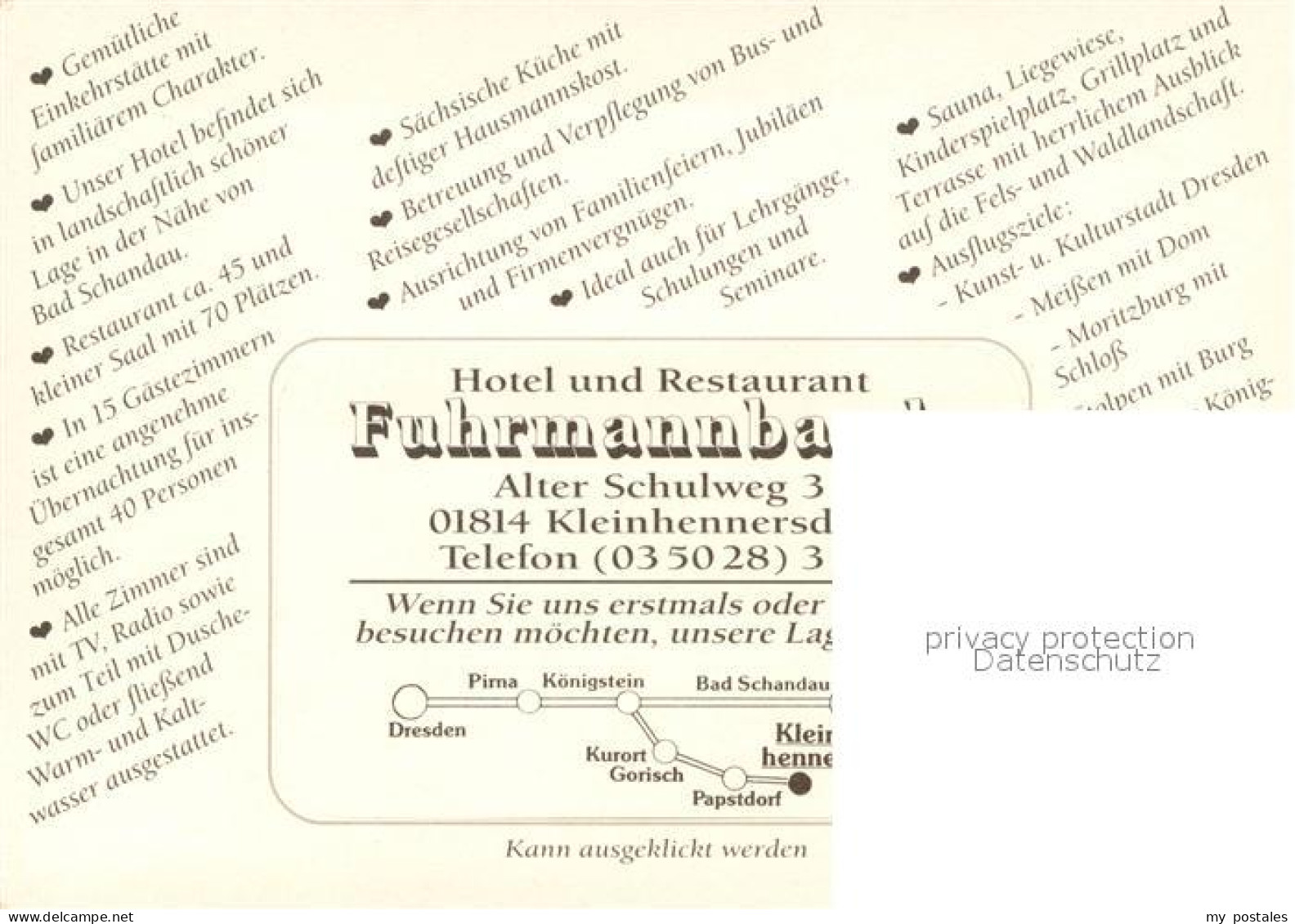 73746454 Kleinhennersdorf Hotel Restaurant Fuhrmannbaude Kleinhennersdorf - Gohrisch