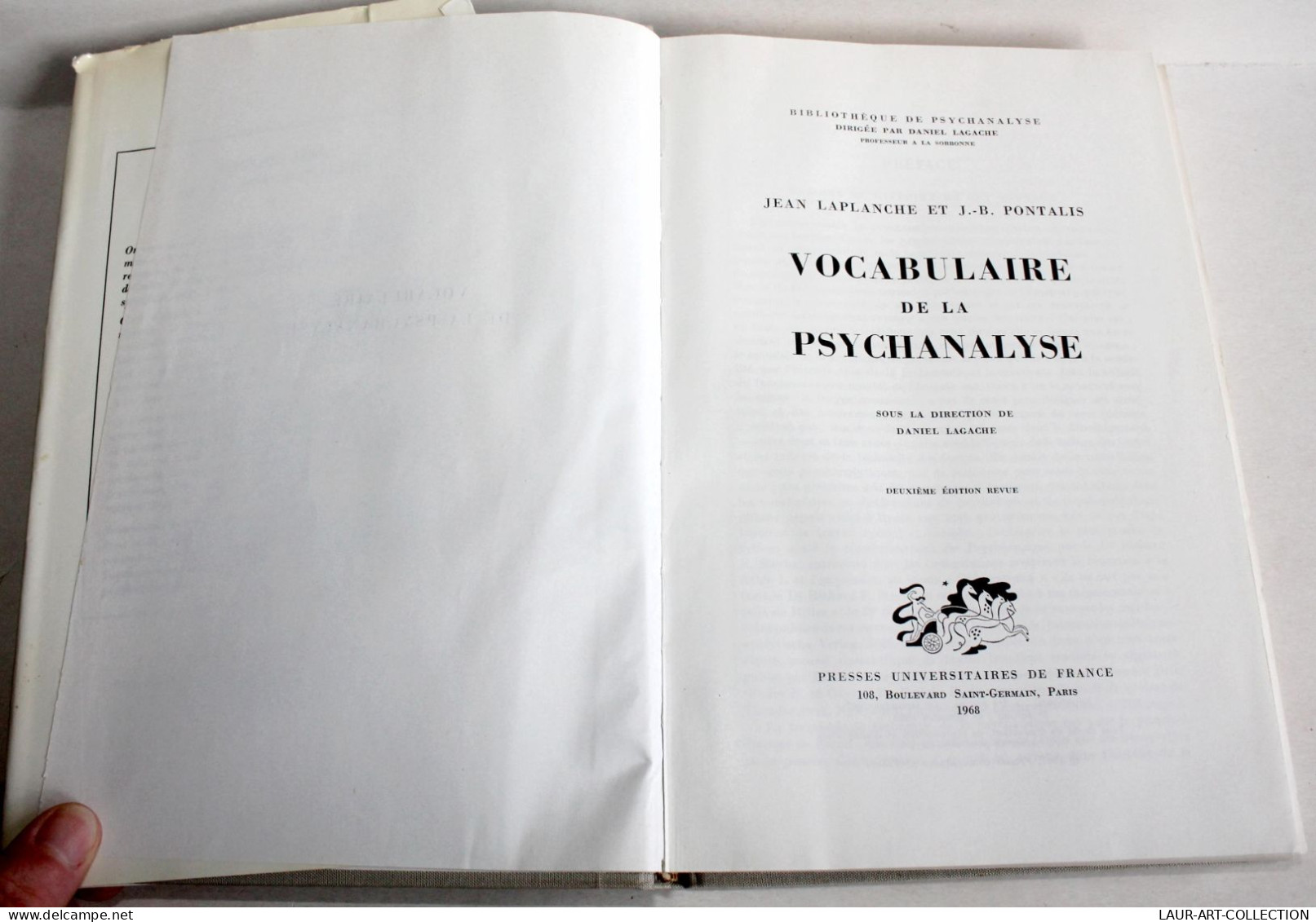 LAPLANCHE, PONTALIS, VOCABULAIRE DE LA PSYCHANALYSE SS DIRECTION DE LAGACHE 1968 / ANCIEN LIVRE XXe SIECLE (2603.136) - Psychologie/Philosophie