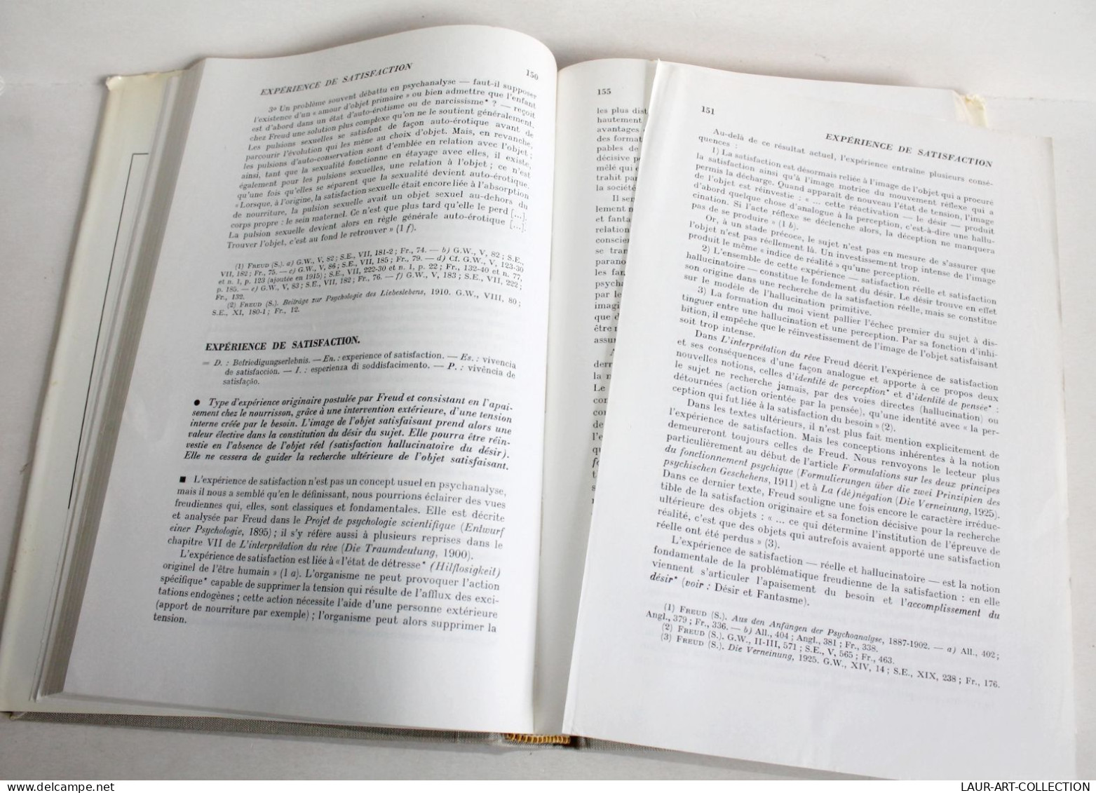 LAPLANCHE, PONTALIS, VOCABULAIRE DE LA PSYCHANALYSE SS DIRECTION DE LAGACHE 1968 / ANCIEN LIVRE XXe SIECLE (2603.136) - Psicología/Filosofía