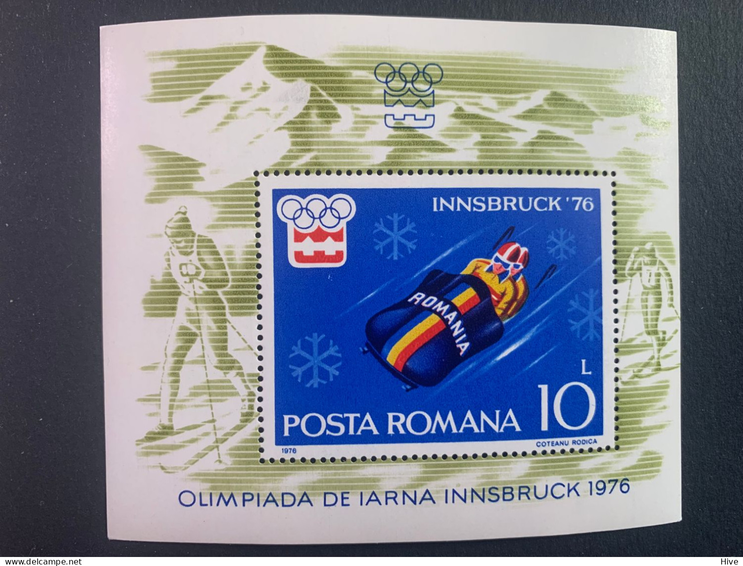 Romania 1976 Winter Olympic Games Souvenir Sheet MNH - Unused Stamps