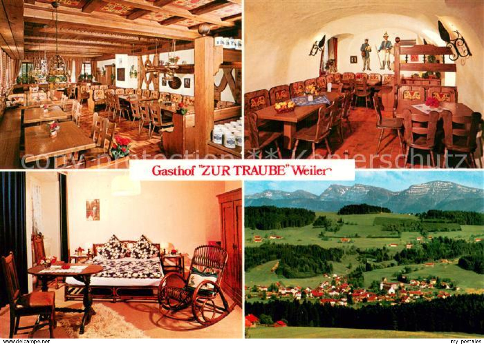 73746383 Weiler Allgaeu Gasthof Zur Traube Weiler Zimmer Gaststube Panorama Weil - Altri & Non Classificati