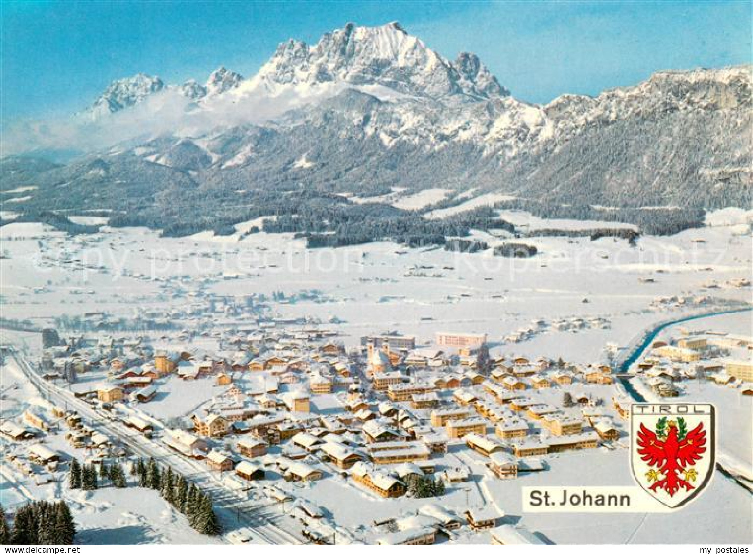 73746380 St Johann Tirol Fliegeraufnahme Mit Kaisergebirge St Johann Tirol - Other & Unclassified