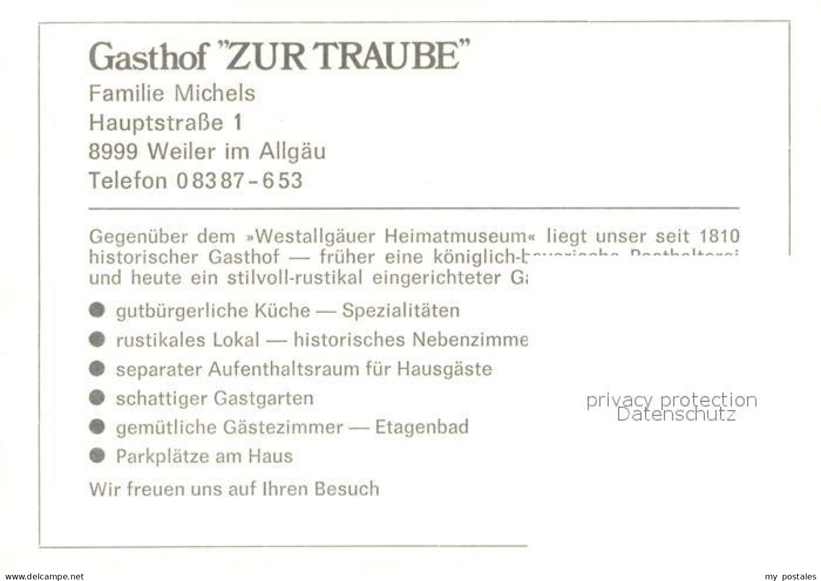 73746377 Weiler Allgaeu Gasthof Zur Traube Weiler Ellhofen Simmerberg Schwimmbad - Altri & Non Classificati