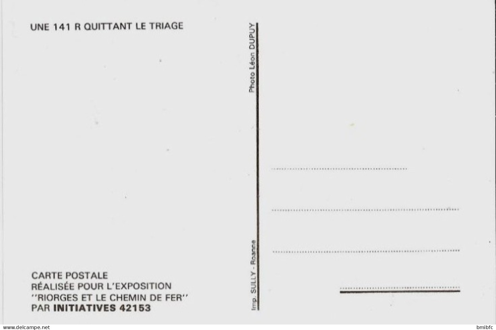 UNE 141 R QUITTANT LE TRIAGE  (Photo Léon DUPUY) - Treinen