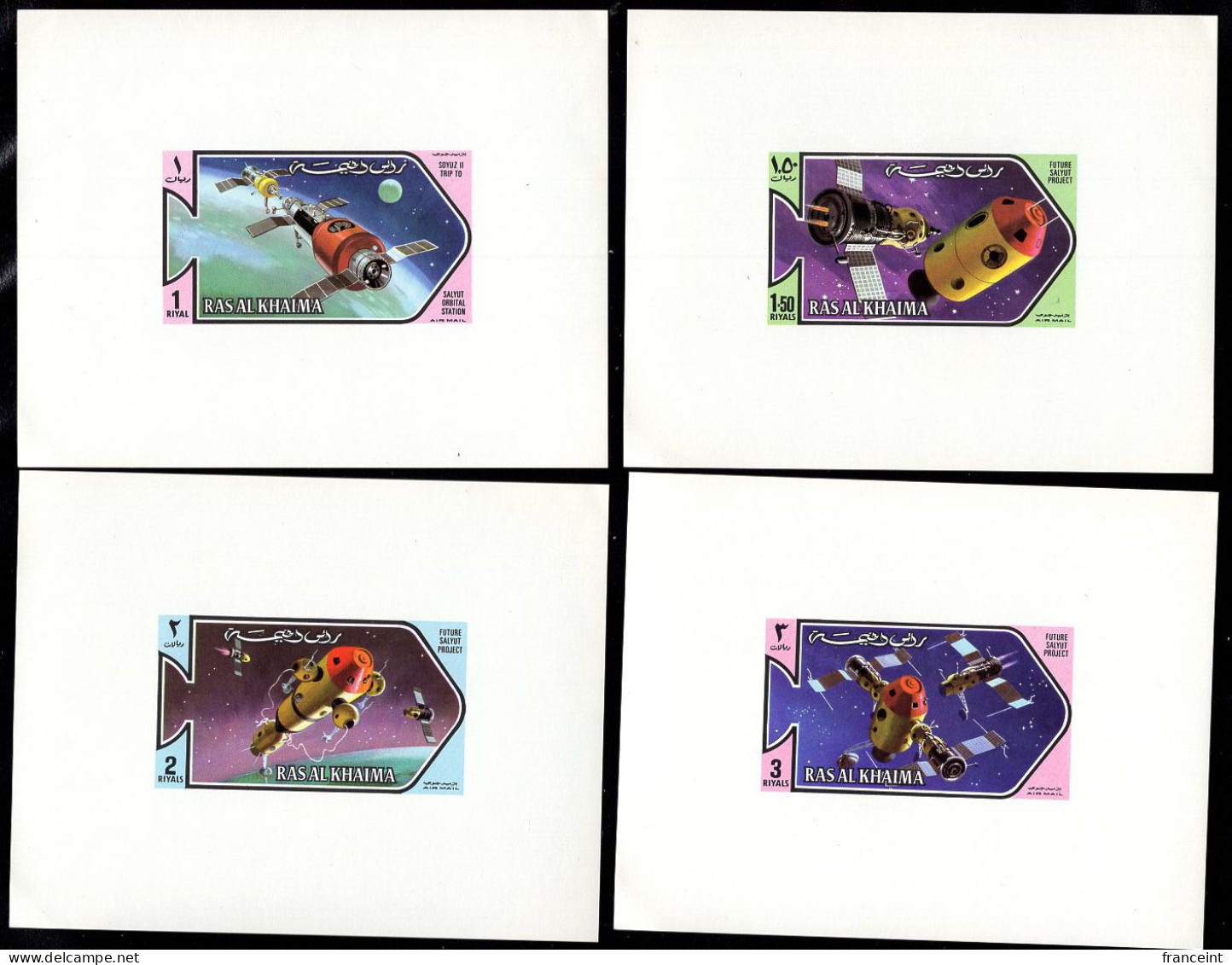 RAS AL KHAIMA(1971) Soyuz Space Research. Set Of 6 Imperforate Minisheets. Michel Nos 547-52. - Ras Al-Khaima