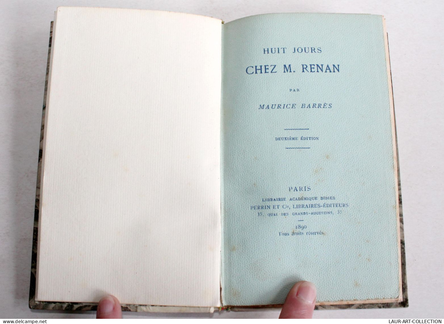 HUIT JOURS CHEZ M. RENAN Par MAURICE BARRES, 2e EDITION 1890 PERRIN - LIVRE XIXe / ANCIEN LIVRE XIXe SIECLE (2603.137) - 1801-1900