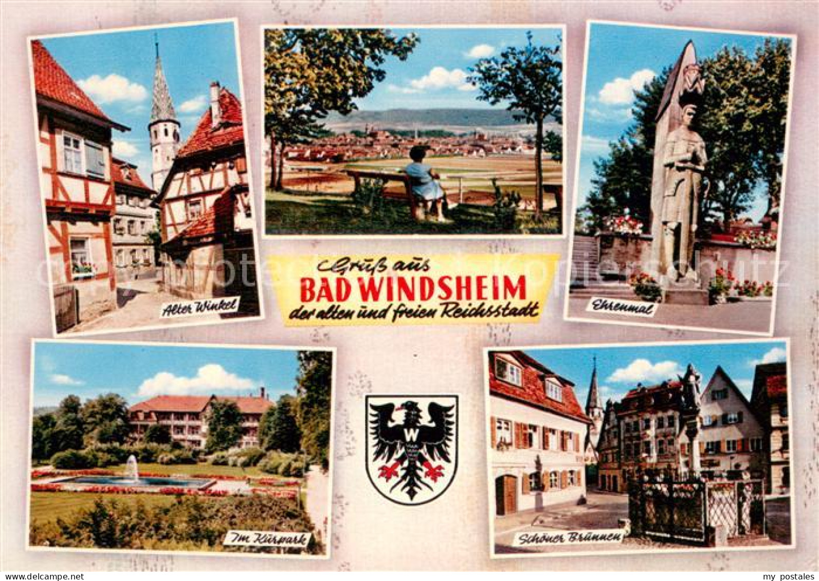 73746168 Bad Windsheim Alter Winkel Panorama Ehrenmal Im Kurpark Schoener Brunne - Bad Windsheim