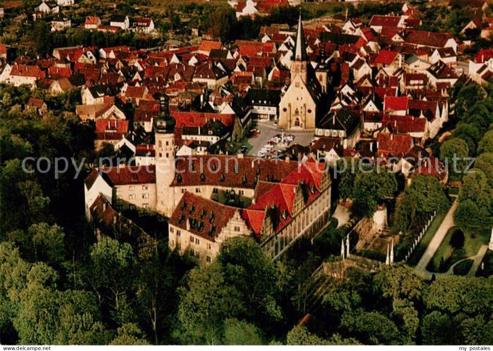 73746150 Weikersheim Schloss Mit Marktplatz Fliegeraufnahme Weikersheim - Sonstige & Ohne Zuordnung