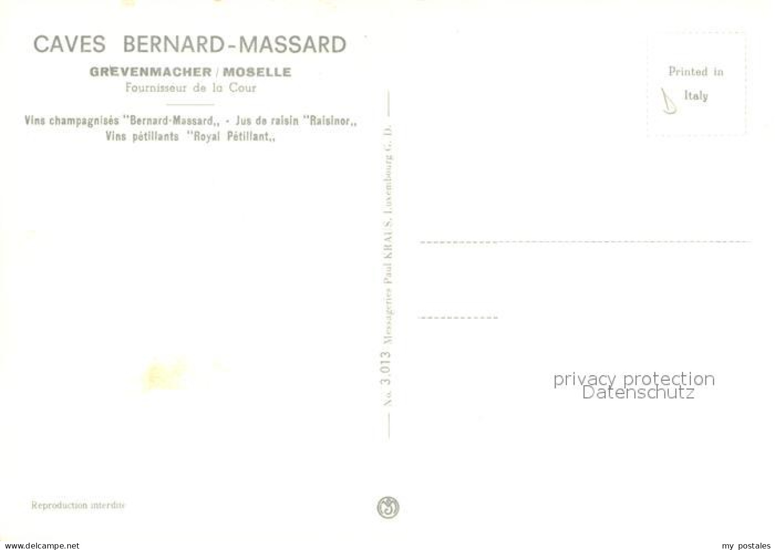 73746120 Grevenmacher_Luxembourg Caves Bernard Massard Moselpartie - Other & Unclassified