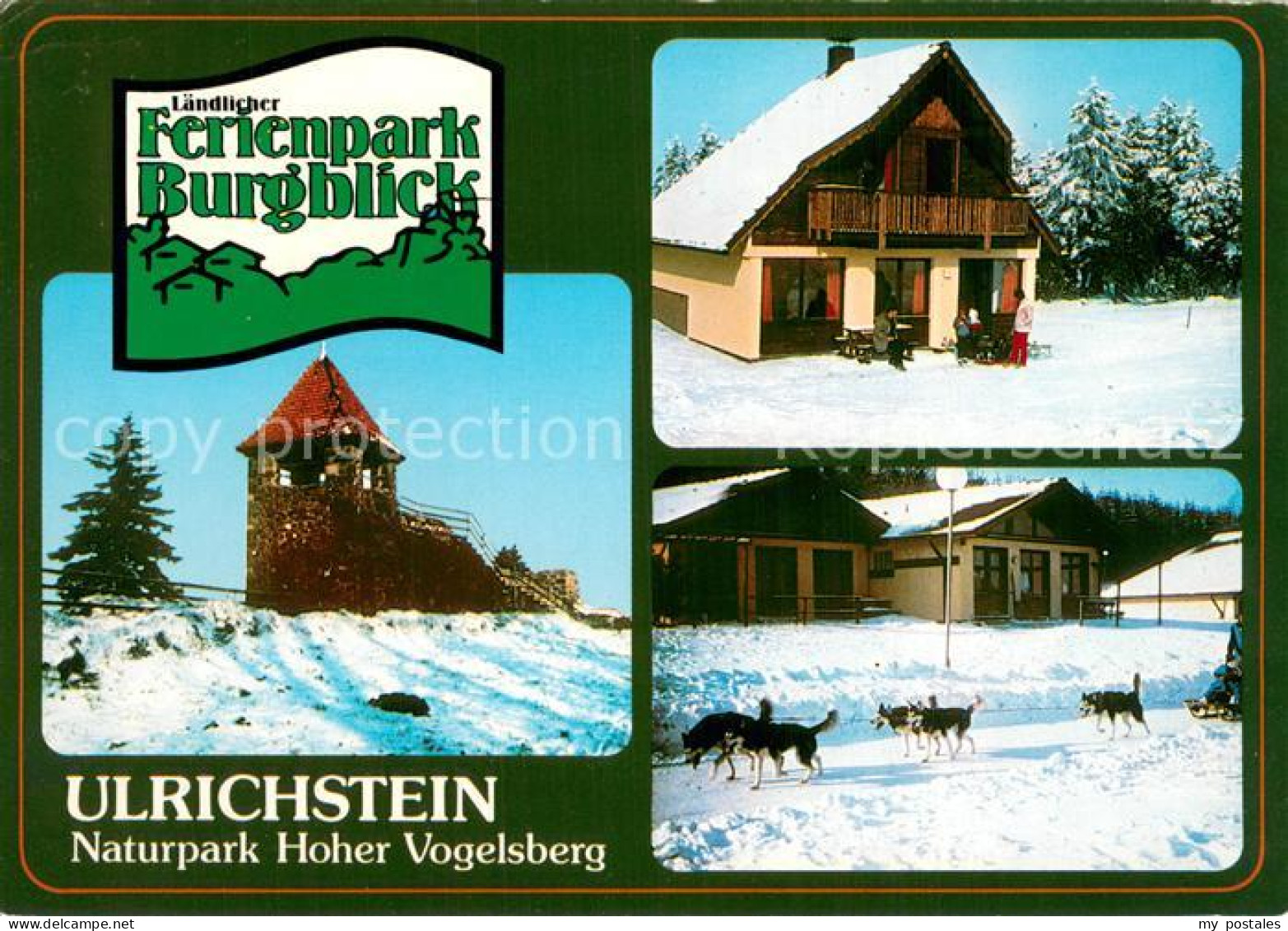 73746104 Ulrichstein Ferienpark Burgblick Schlittenhundegespann Ulrichstein - Other & Unclassified