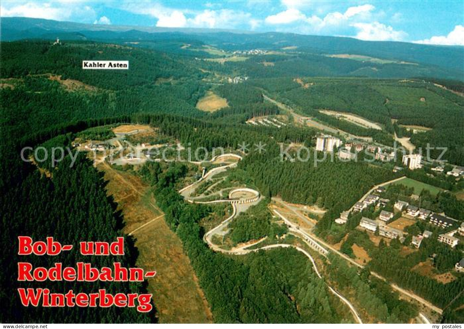 73746078 Winterberg Hochsauerland Bob Und Rodelbahn Mit Kahler Asten Fliegeraufn - Winterberg