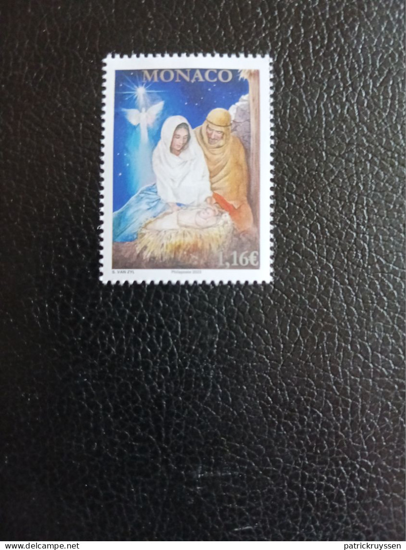 Monaco 2023 Christmas JESUS Mary Joseph Religion Nativity Angel Star 1v Mnh - Neufs