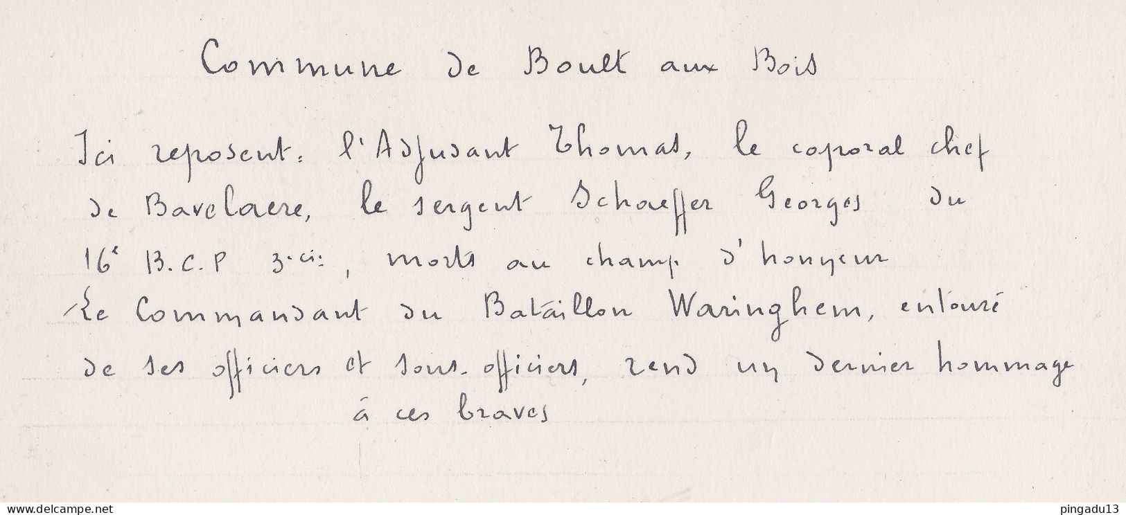 France Ardennes WW2 Boult Aux Bois Inhumation Sergent Schaeffer G 16 E BCP Tombé 25 Mai 1940 à Tannay - 1939-45