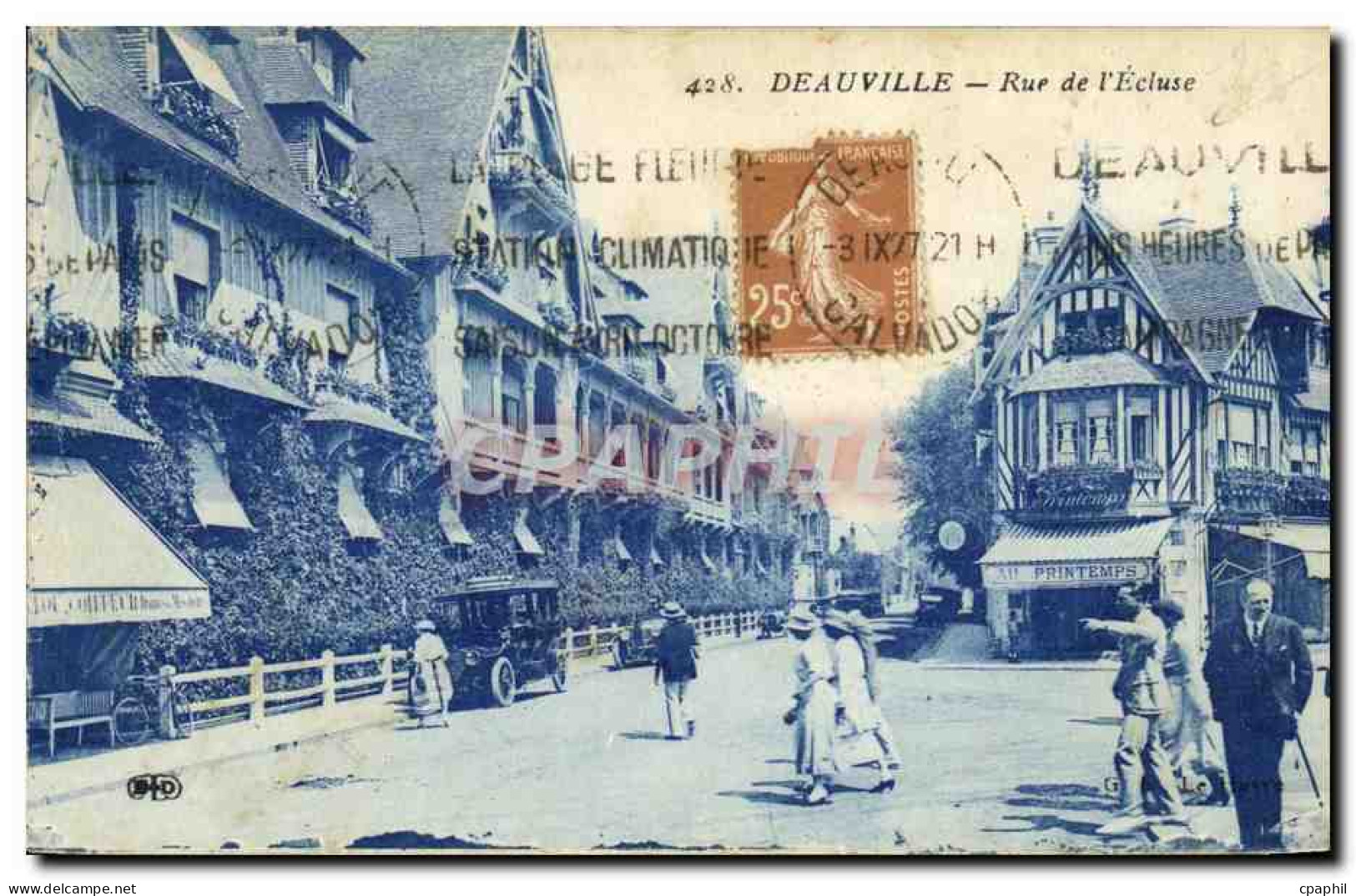 CPA Deauville Rue De L Ecluse Magasin Au Printemps - Deauville
