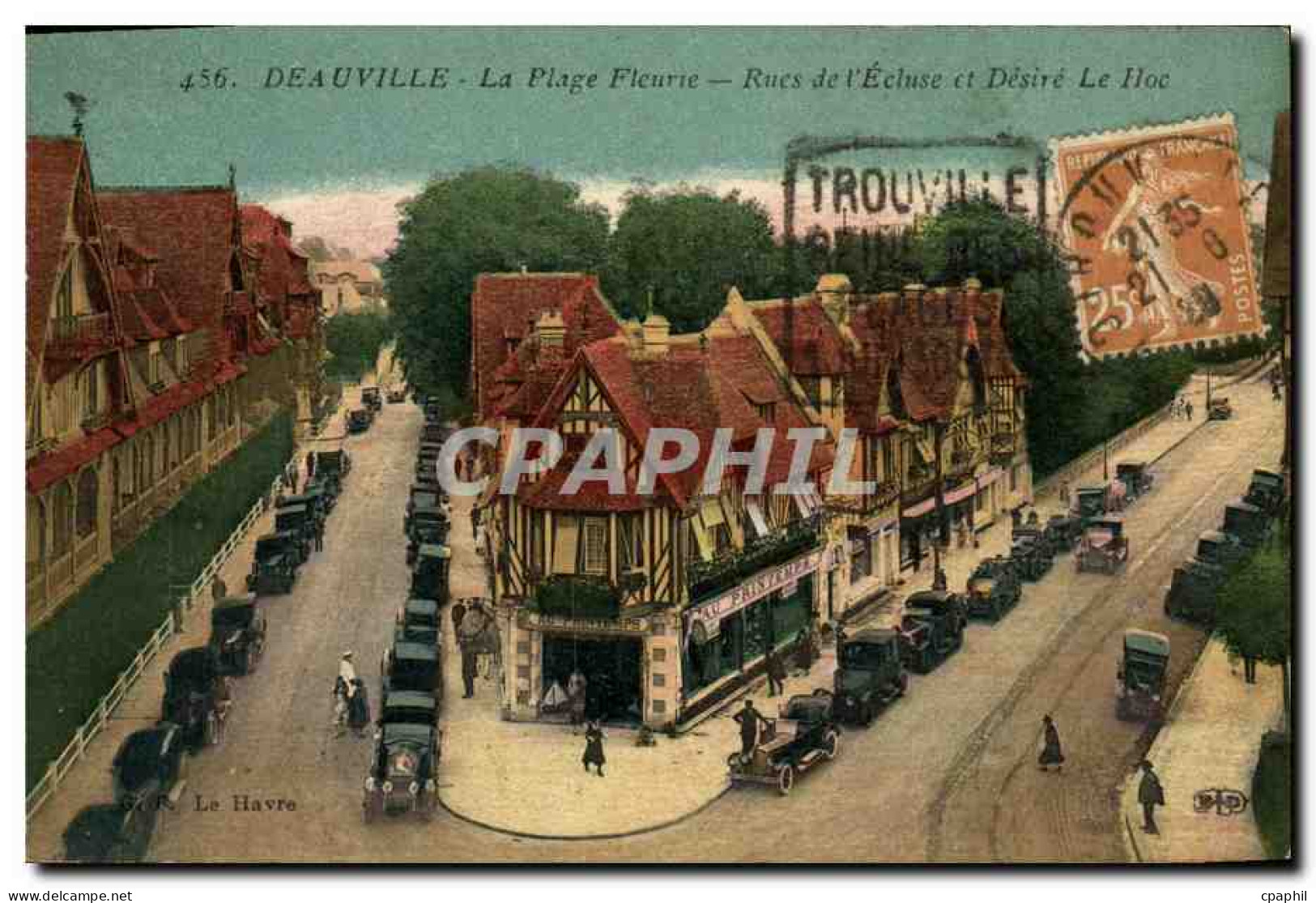 CPA Deauville La Plage Fleure Rue De L Ecluse Et Desire Le Hoc - Deauville