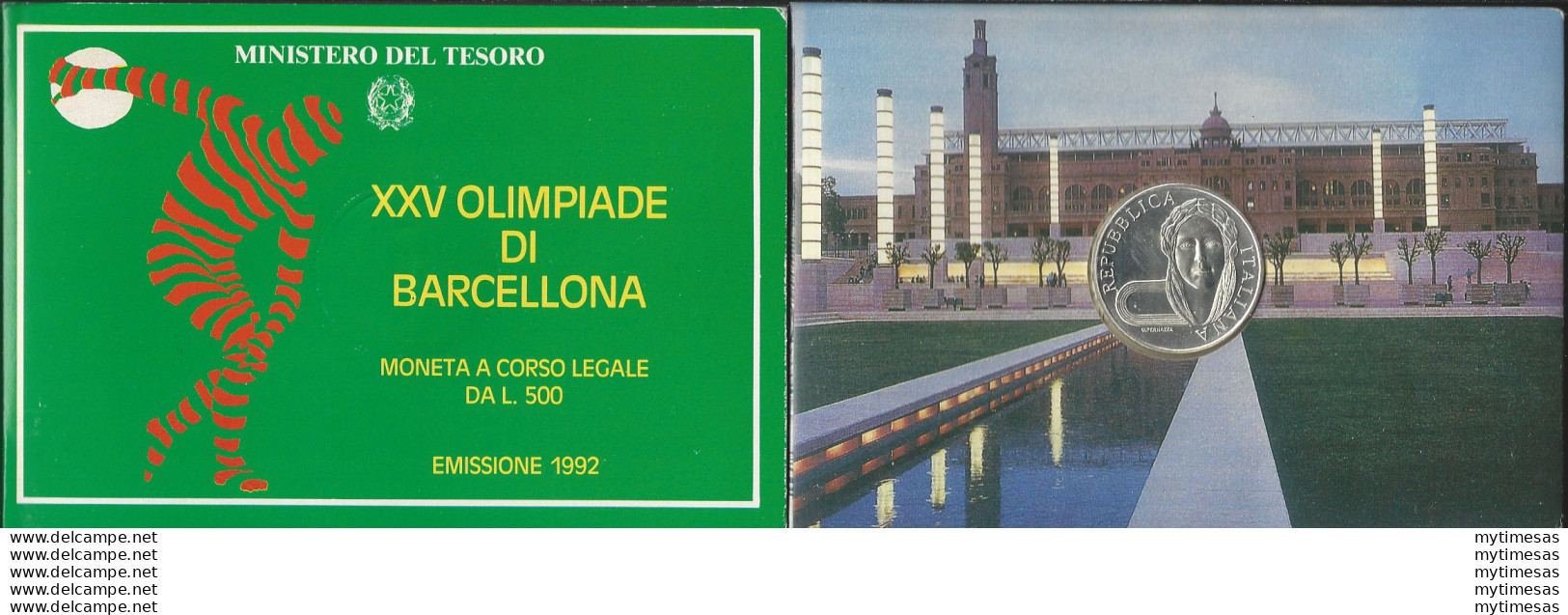 1992 Italia L. 500 XXV Olimpiadi Di Barcellona FDC - Andere & Zonder Classificatie