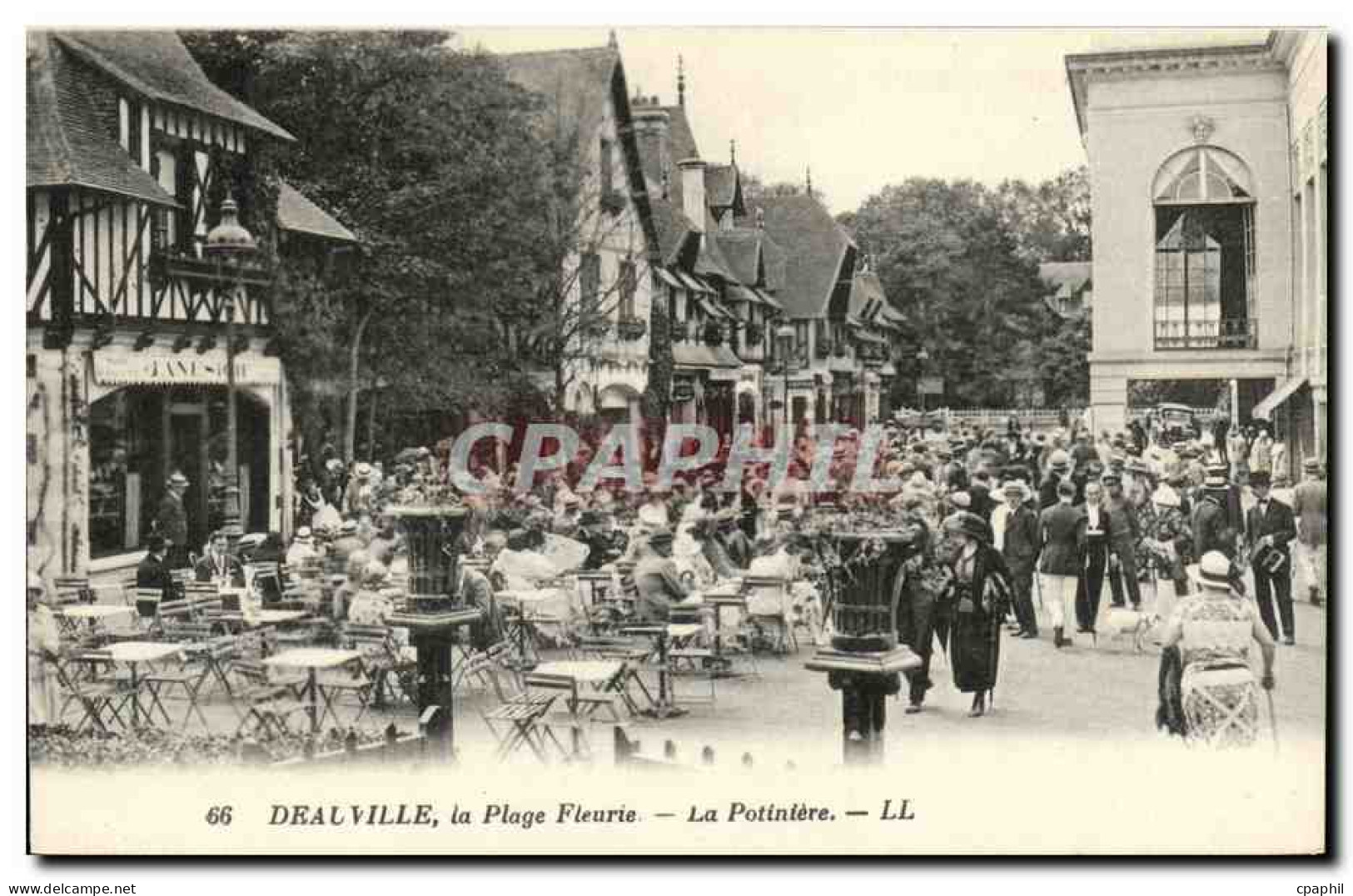 CPA Deauville La Plage Fleurie La Potiniere - Deauville