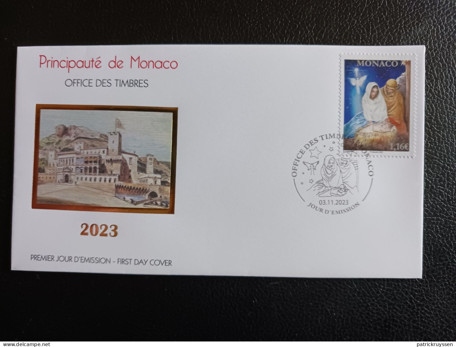 Monaco 2023 Christmas JESUS Mary Joseph Religion Nativity Angel Star 1v FDC PJ - Unused Stamps