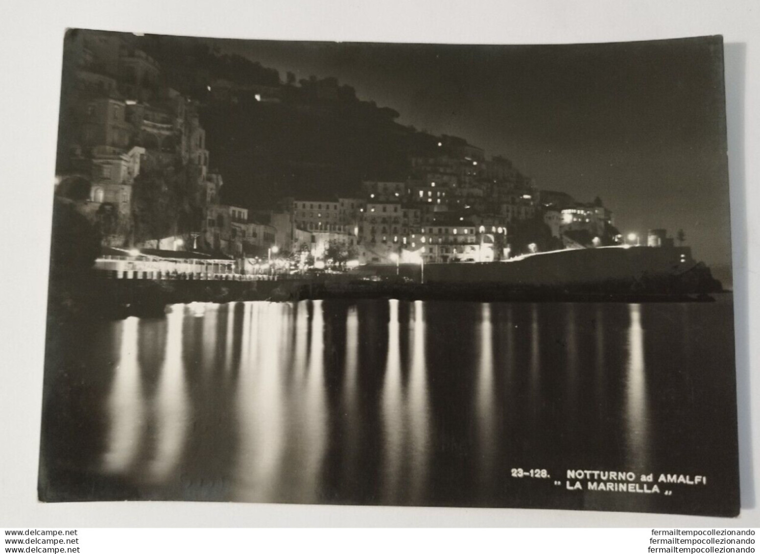 Br99 Cartolina Notturno Ad Amalfi La Marinella  Salerno Campania - Salerno