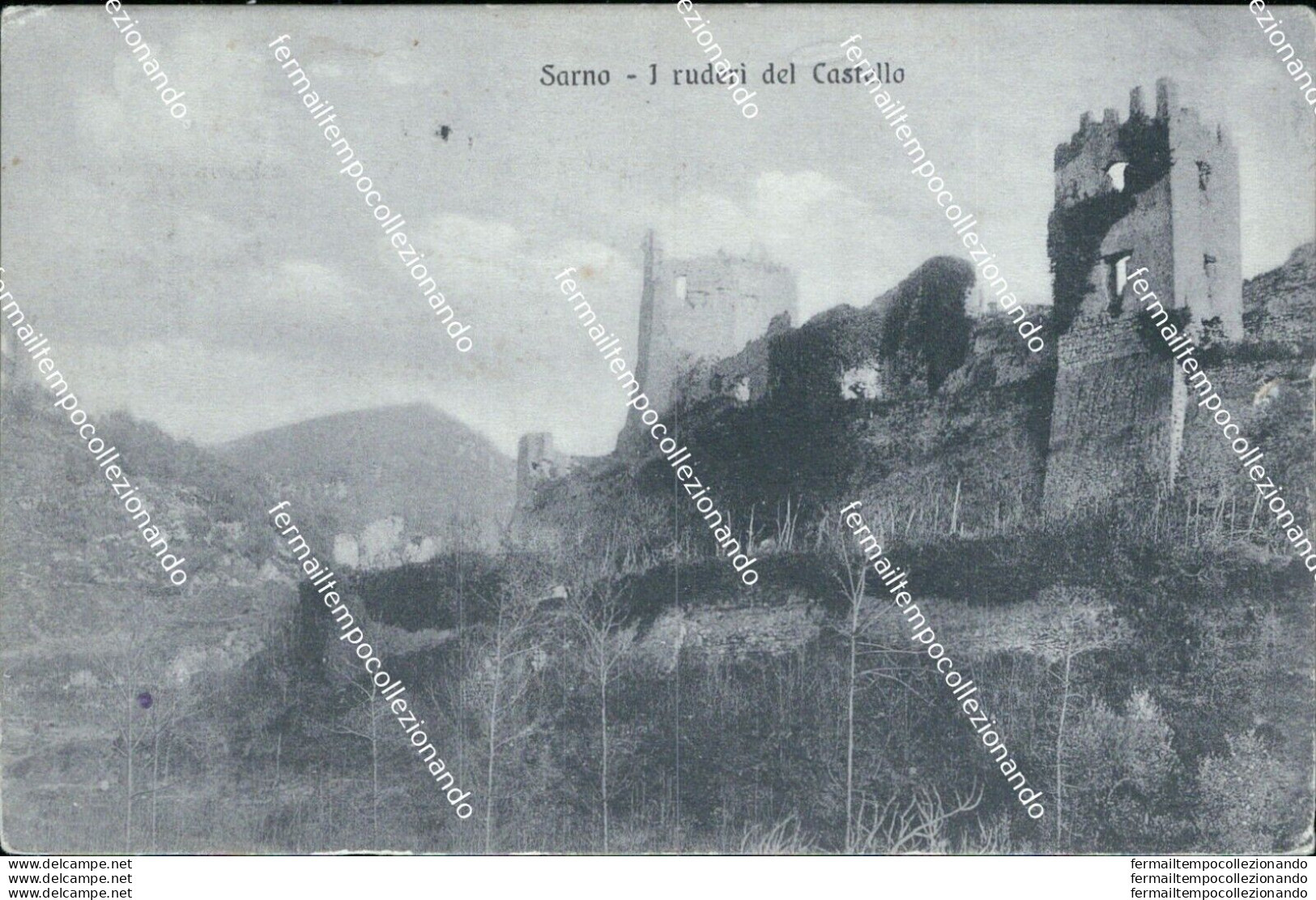 Az501 Cartolina Sarno I Ruderi Del Castello 1912 Salerno Campania - Salerno