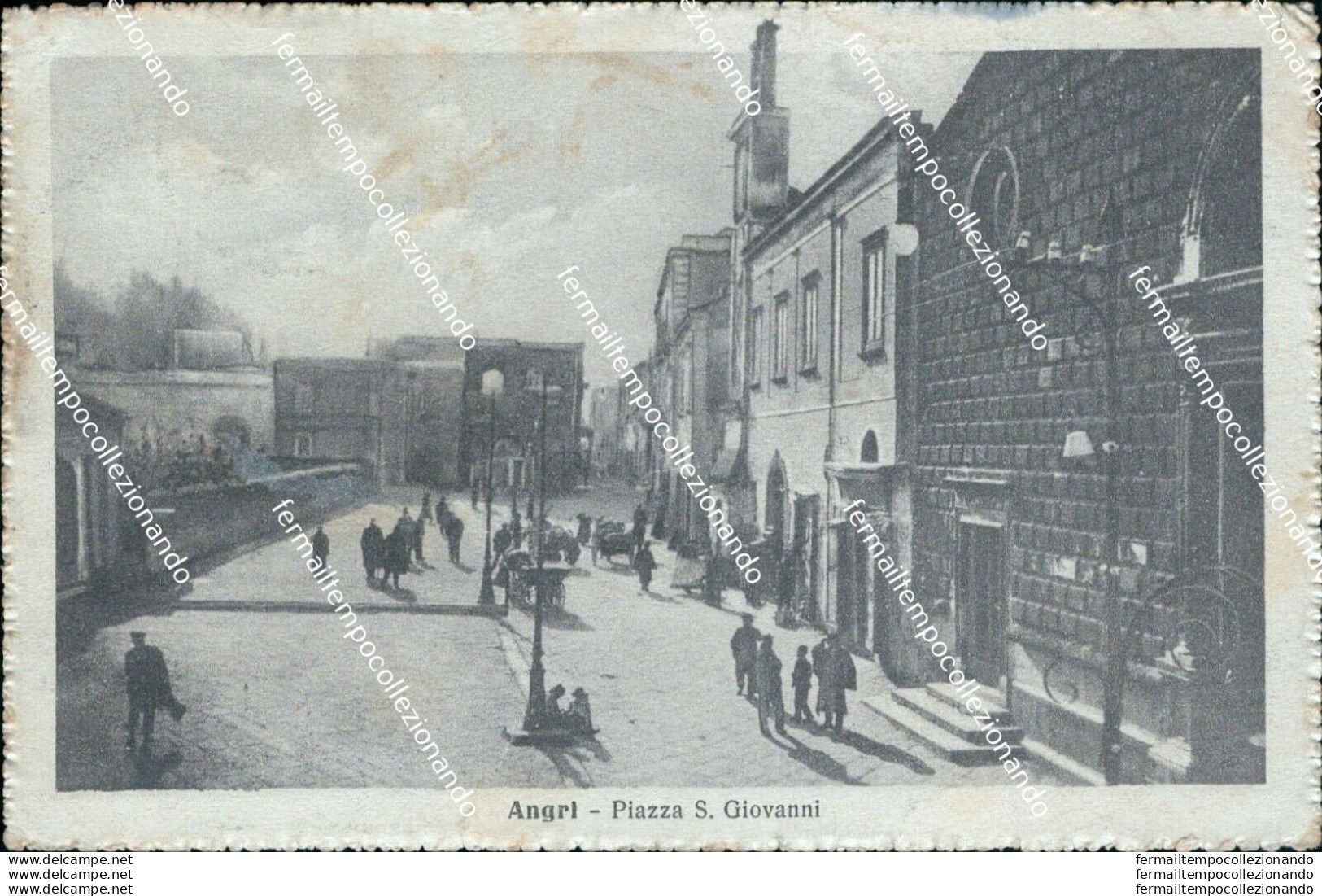 Bh185 Cartolina Angri Piazza San Giovanni Provincia Di Salerno - Salerno
