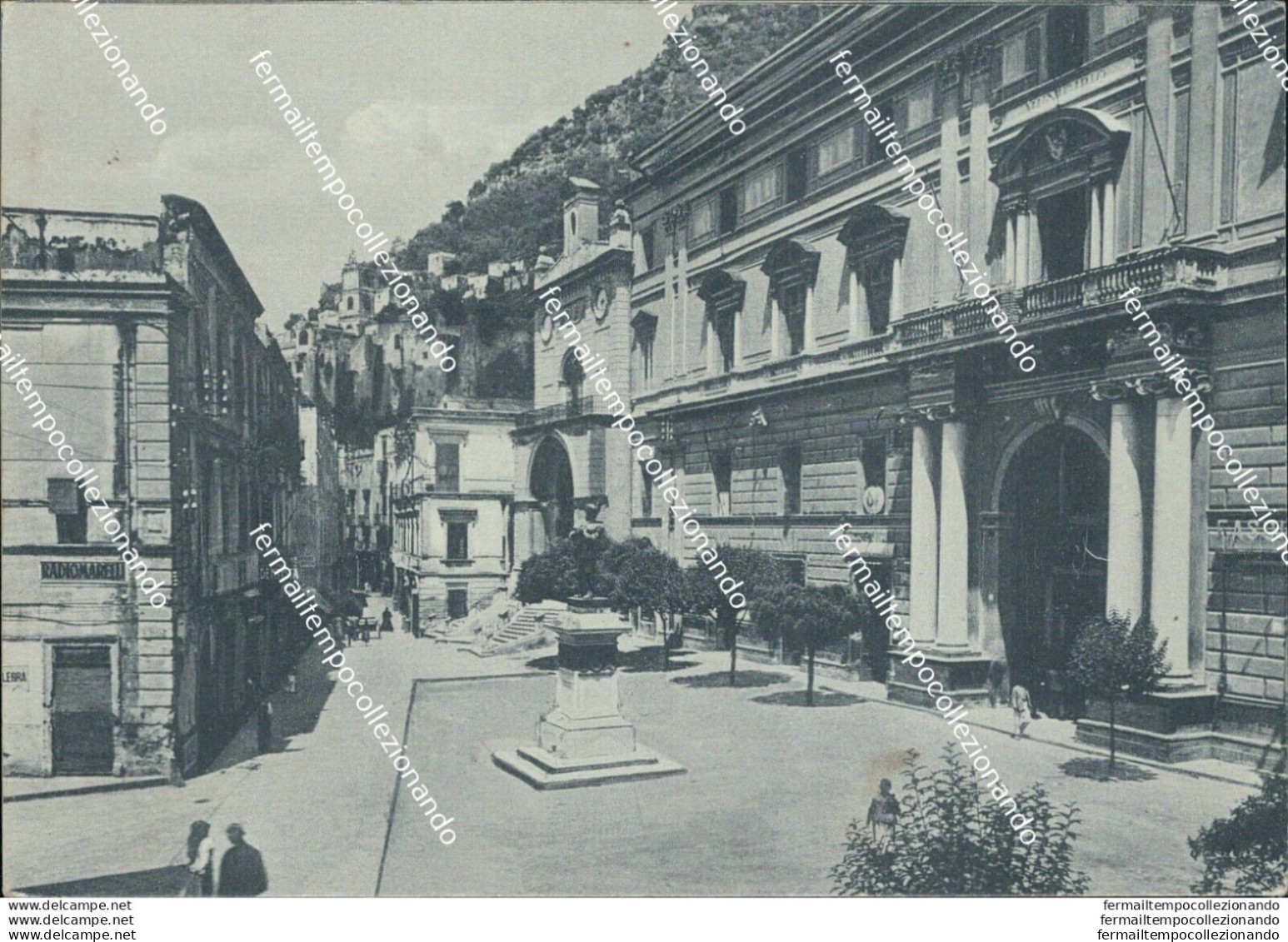 Be592 Cartolina Sarno Piazza Municipio E Via De Liguori    Provincia Di Salerno - Salerno