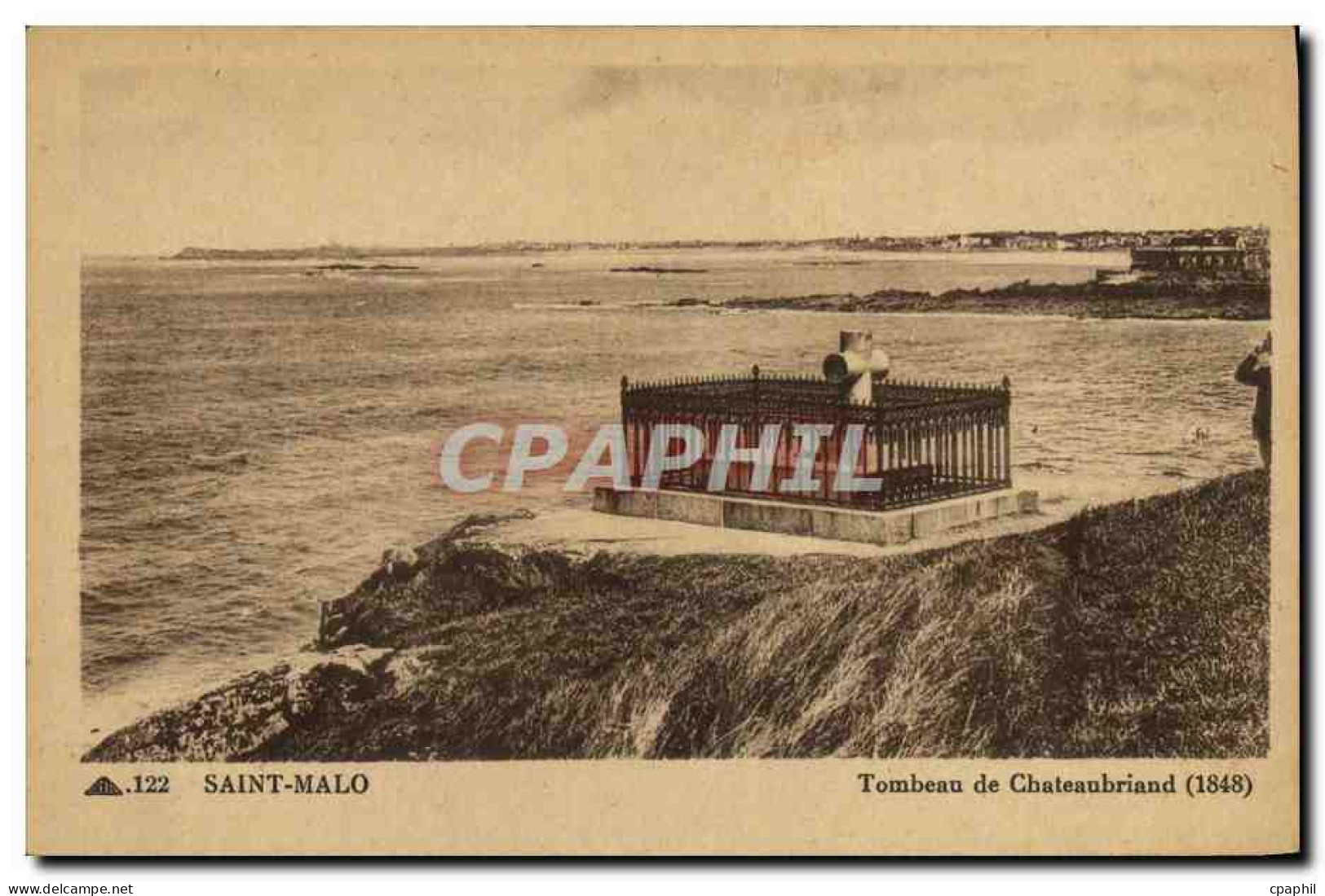 CPA Saint Malo Tombeau De Chateaubriand - Saint Malo