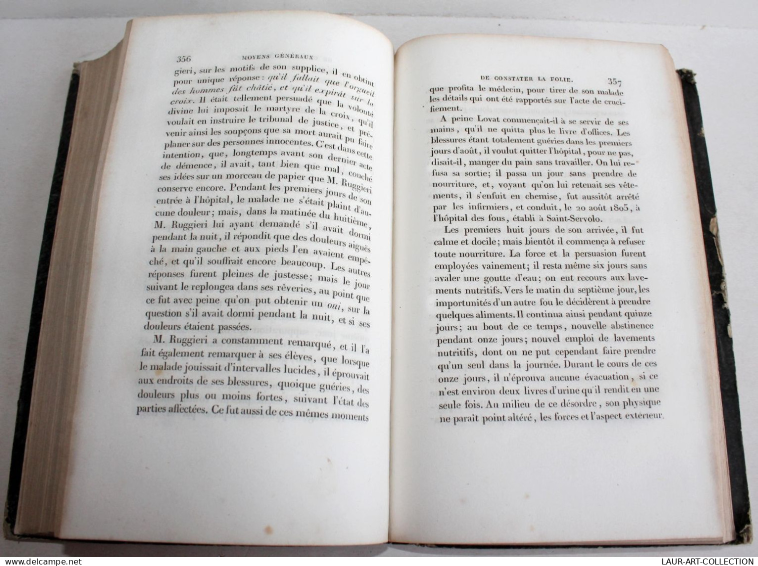 DE LA FOLIE DANS SES RAPPORTS AVEC QUESTIONS MEDICO JUDICIAIRES Par H. MARC 1840 / ANCIEN LIVRE XIXe SIECLE (2603.139) - Diritto