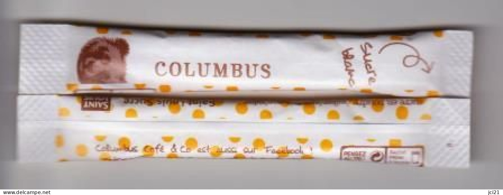 2 Sachet Stick Sucre " COLUMBUS " (S238) _Di374 - Sugars