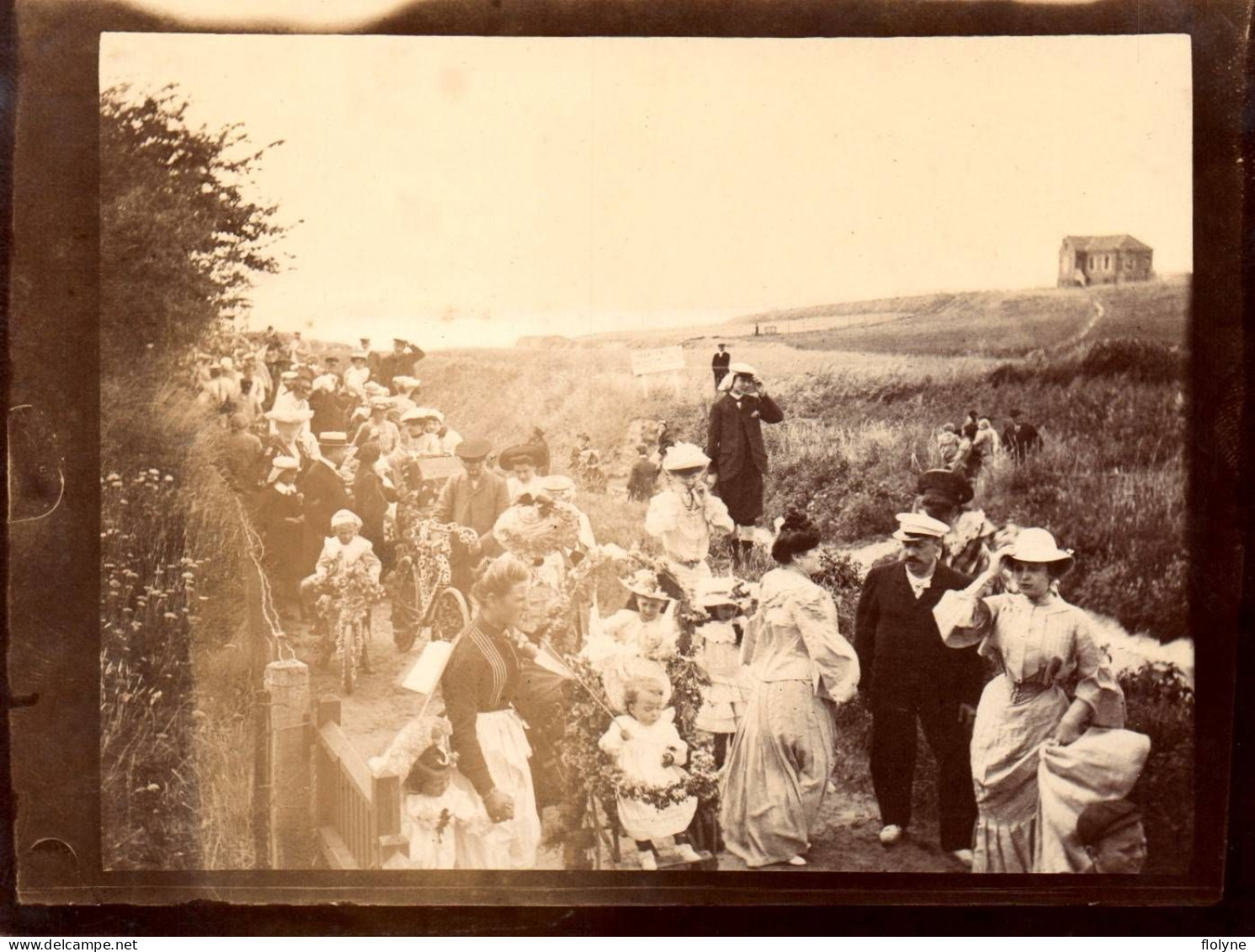 Mesnil Val - 4 Photos Ancienne Albuminées Circa 1903 - Fête Cavalcade Corso Fleuri , Villa CLAIRE - 9x12cm - Mesnil-Val