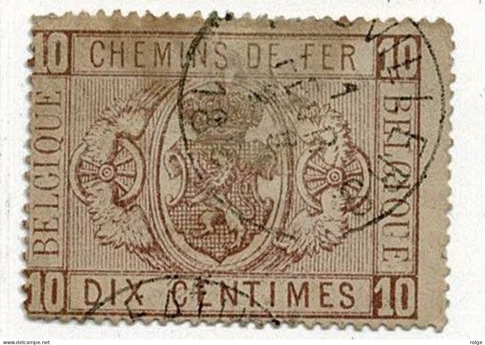 D141   FAUVILLERS     POSTSTEMPEL  OP SPOORWEGZEGEL N° 1 - Used