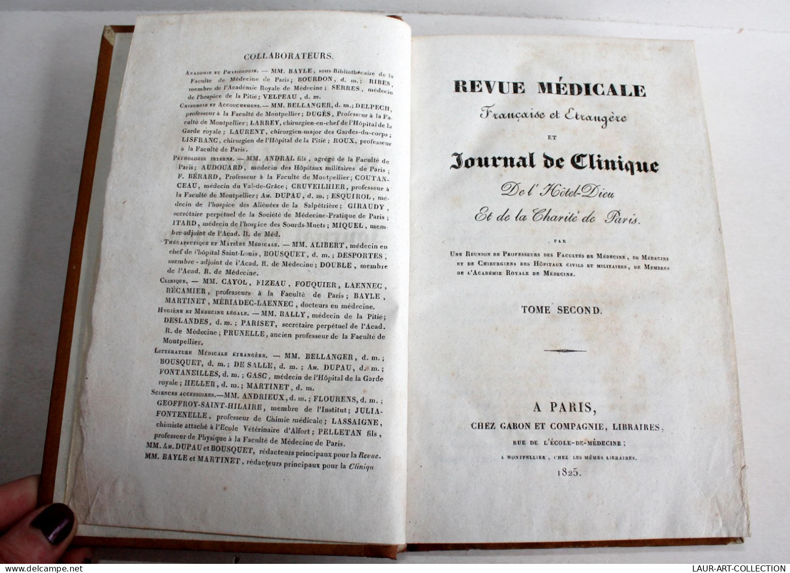 REVUE MEDICALE FRANCAISE & ETRANGERE ET JOURNAL CLINIQUE DE L'HOTEL DIEU 1825 T2 / ANCIEN LIVRE XIXe SIECLE (2603.140) - Salud