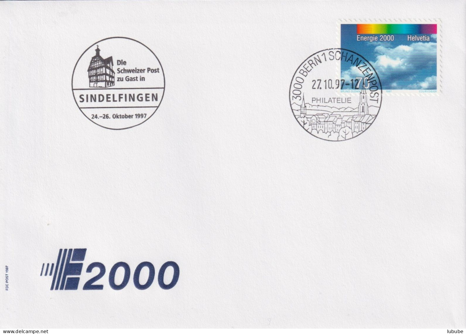 Sonderstempel  "Die Schweizer Post Zu Gast In Sindelfingen"  Bern        1997 - Briefe U. Dokumente