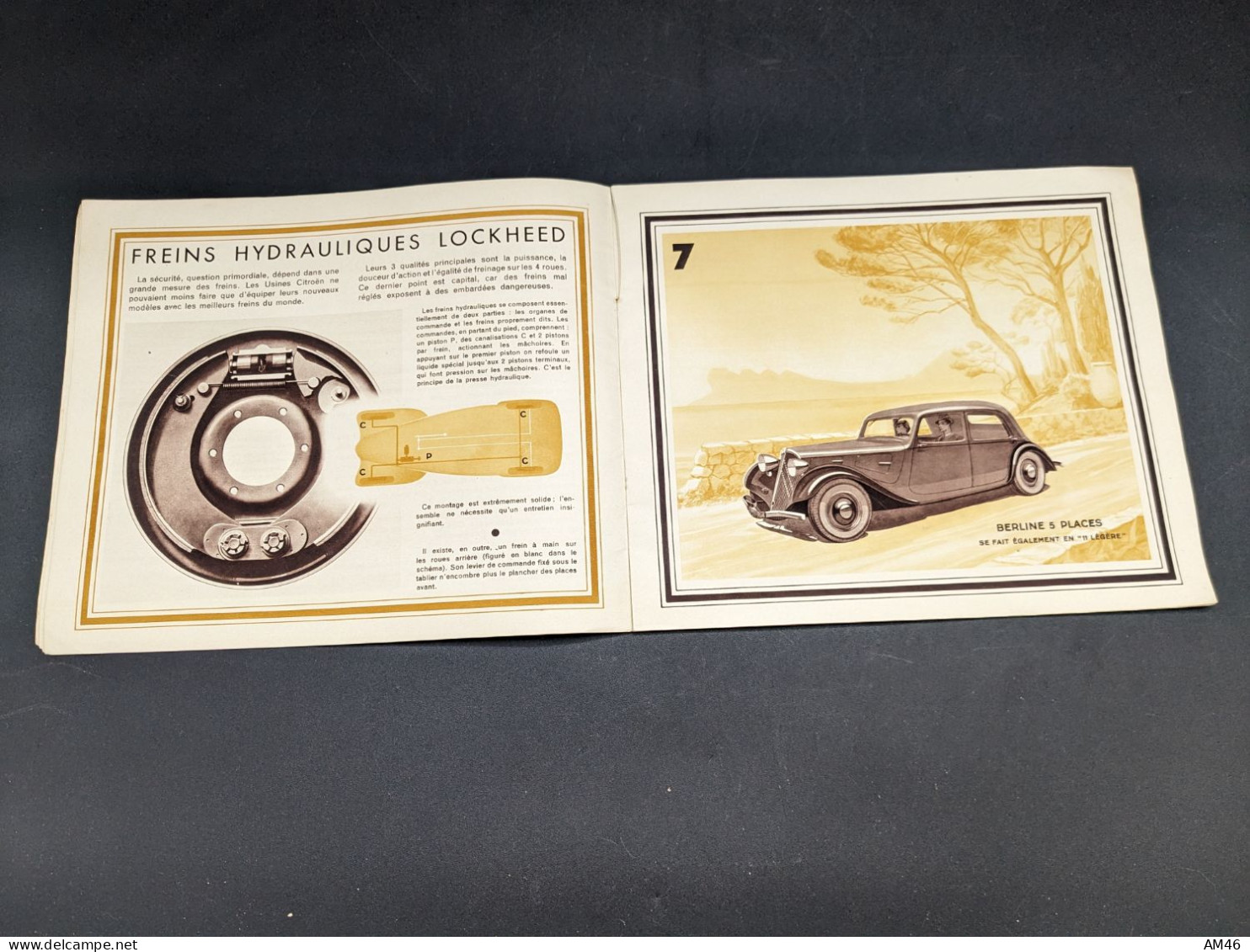 Rare Catalogue Dépliant Citroën Tout Modèle 1935 Traction Avant - Publicidad