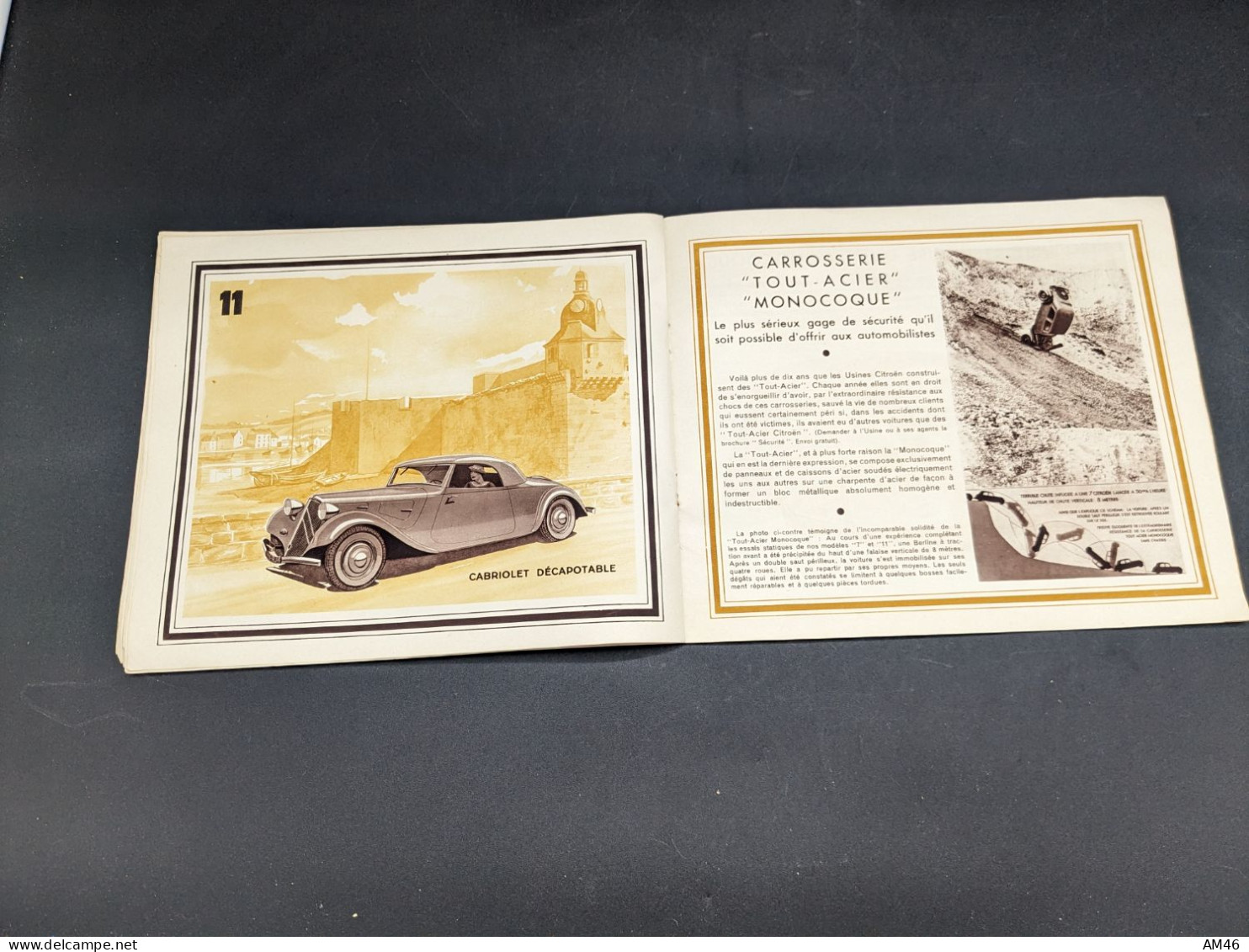 Rare Catalogue Dépliant Citroën Tout Modèle 1935 Traction Avant - Publicidad