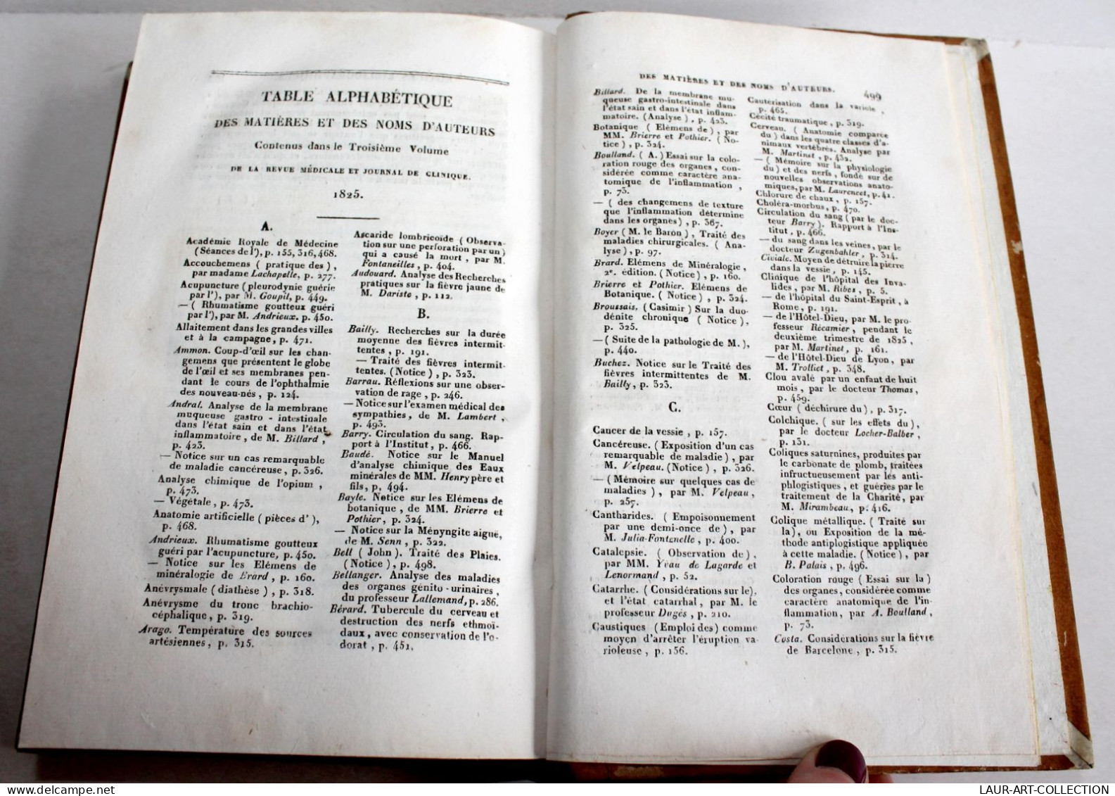 REVUE MEDICALE FRANCAISE & ETRANGERE ET JOURNAL CLINIQUE DE L'HOTEL DIEU 1825 T3 / ANCIEN LIVRE XIXe SIECLE (2603.141) - Salud