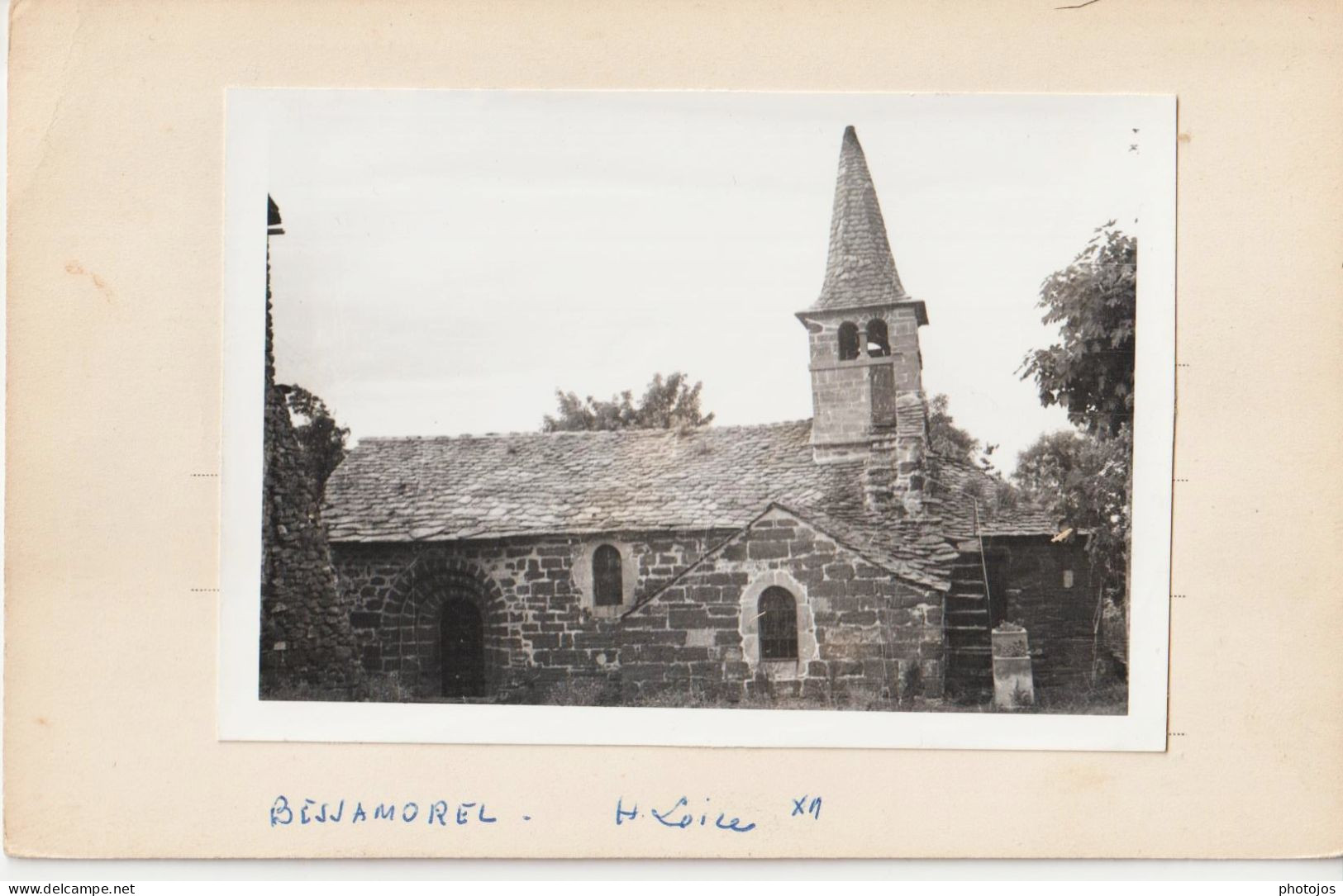 Photo Originale Bessamorel (43) L'église, Vestige D'une Commanderie Des Templiers   RARE - Places