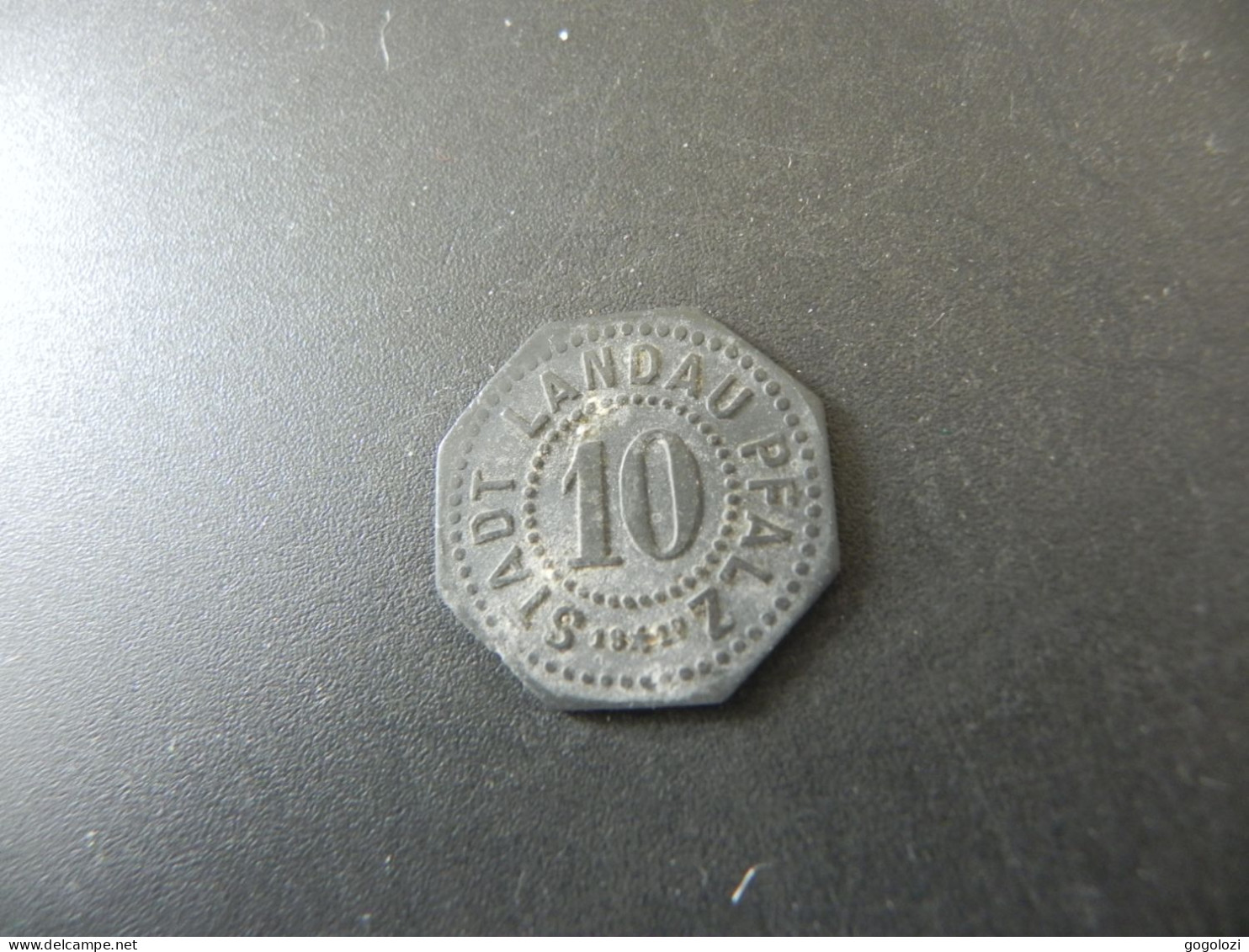 Deutschland Germany Stadt Landau Pfalz 10 Pfennig 1919 - 10 Rentenpfennig & 10 Reichspfennig