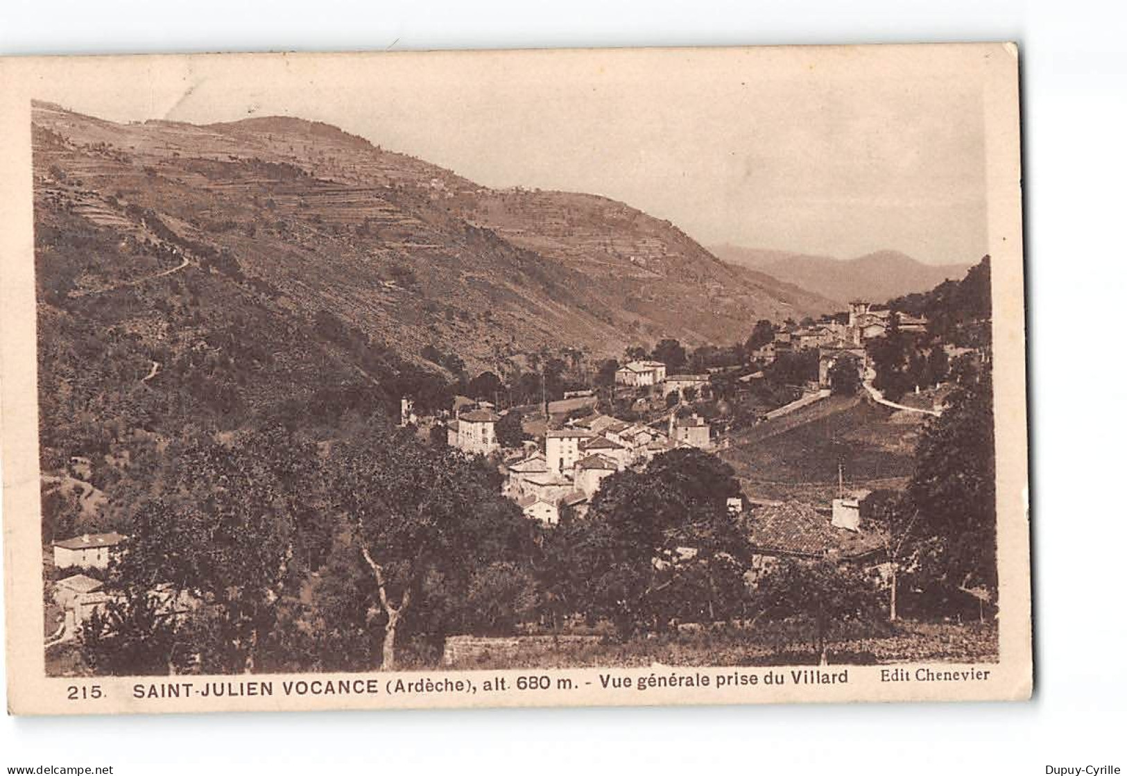 SAINT JULIEN VOCANCE - Vue Générale Prise Du Villard - Très Bon état - Altri & Non Classificati