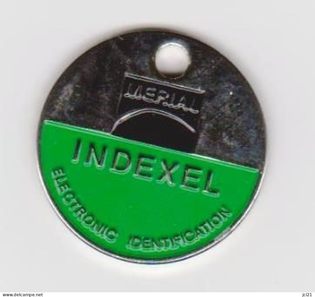 Jeton De Caddie - " MERIAL - INDEXEL " (Electronic Identification) Diamètre De La Pièce De 2 Euros._Je167 - Trolley Token/Shopping Trolley Chip