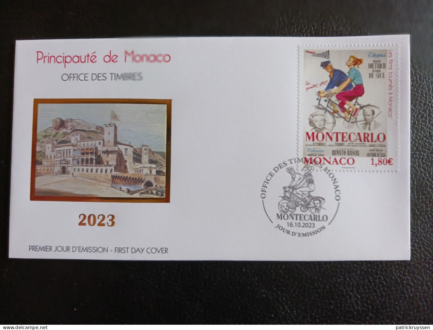Monaco 2023  Classic Film The Monte Carlo Story 1957 Star Marlene Dietrich 1v  FDC PJ - Unused Stamps