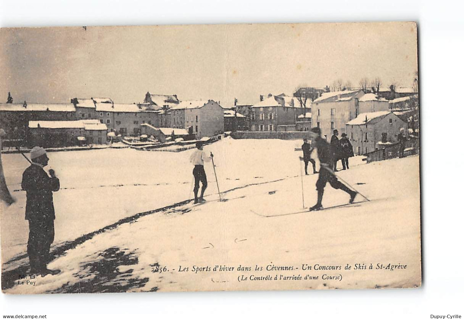 Les Sports D'Hiver Dans Les Cévennes - Un Concours De Skis à SAINT AGREVE - Le Contrôle - Très Bon état - Saint Agrève