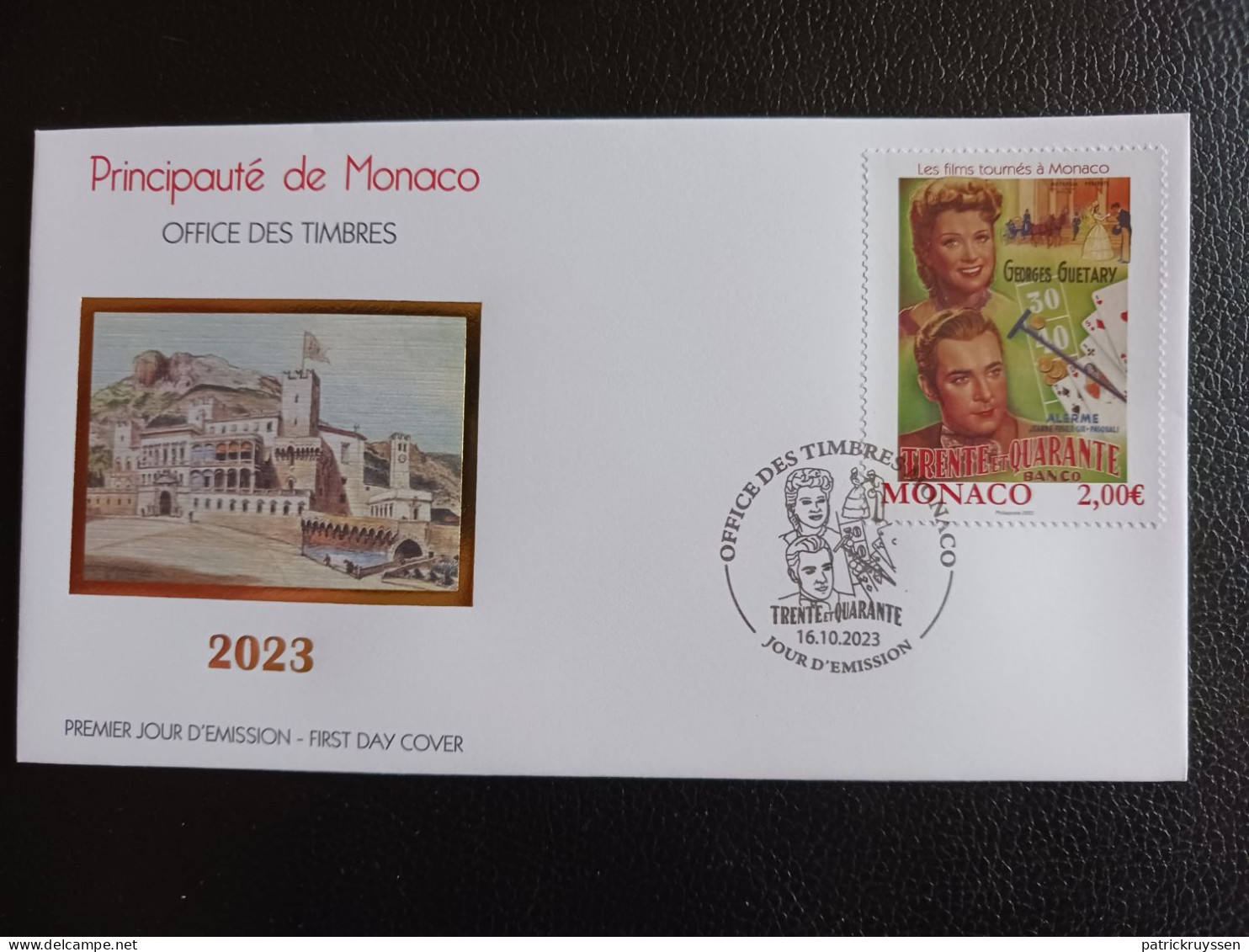 Monaco 2023  Classic Films Trente Et Quarante 1946 Movies Grangier 1v FDC PJ - Unused Stamps