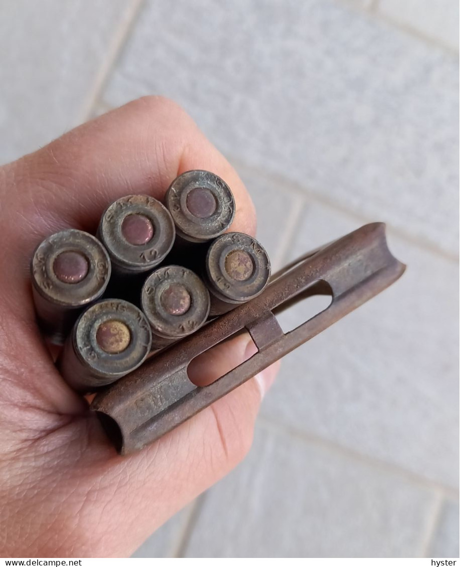 1912 Clip Carcano 6.5x52 Ww1 - Armas De Colección