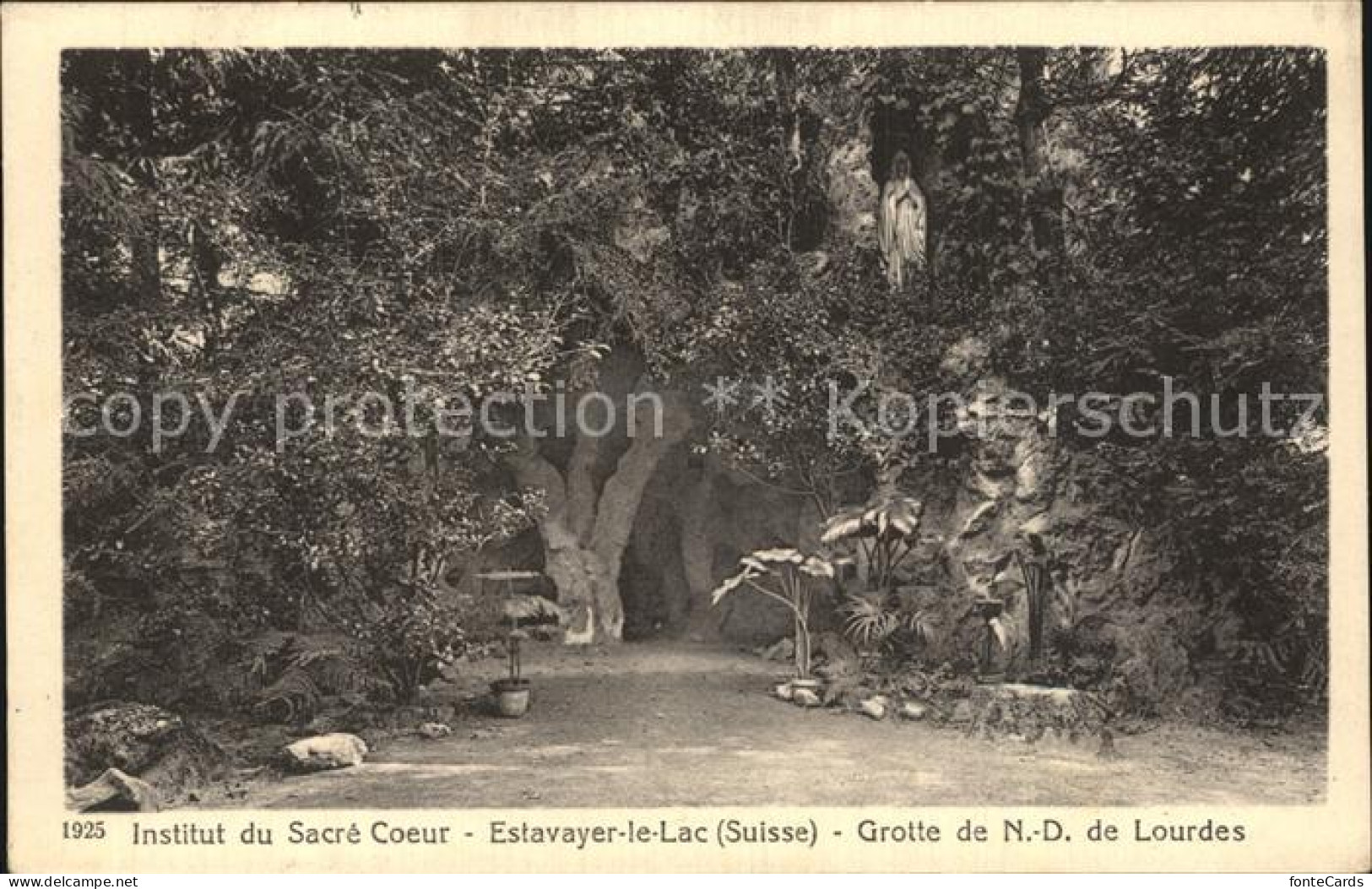 12577991 Estavayer-le-Lac Institut De Sacre Coeur Grotte De ND De Lourdes Estava - Autres & Non Classés