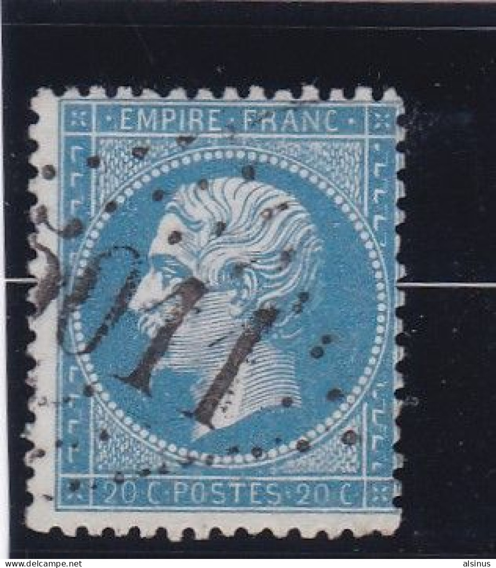 FRANCE - 1862 - NAPOLEON III DENTELE - N° 22 - OBLITERATION BATNA -  5011 - 1862 Napoléon III.